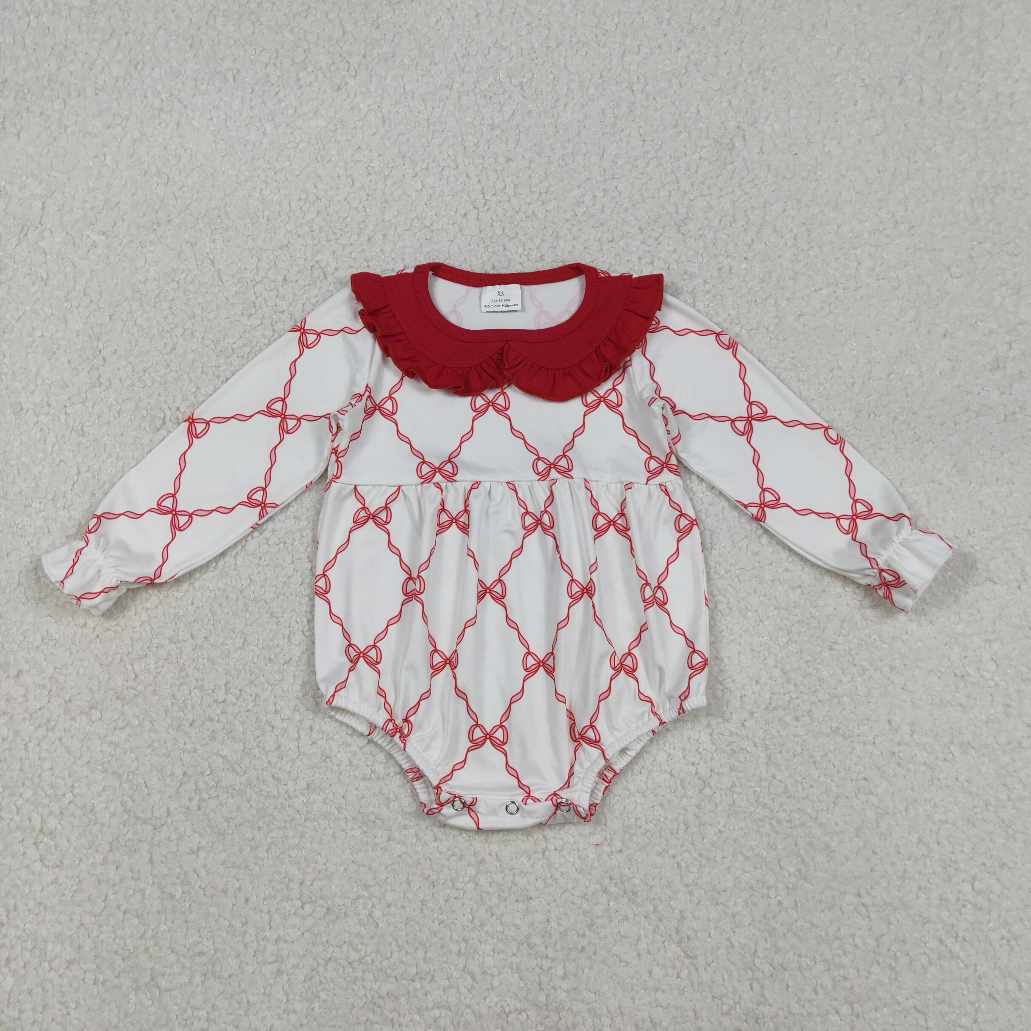 LR2725 RTS baby girl clothes bows girl winter bubble