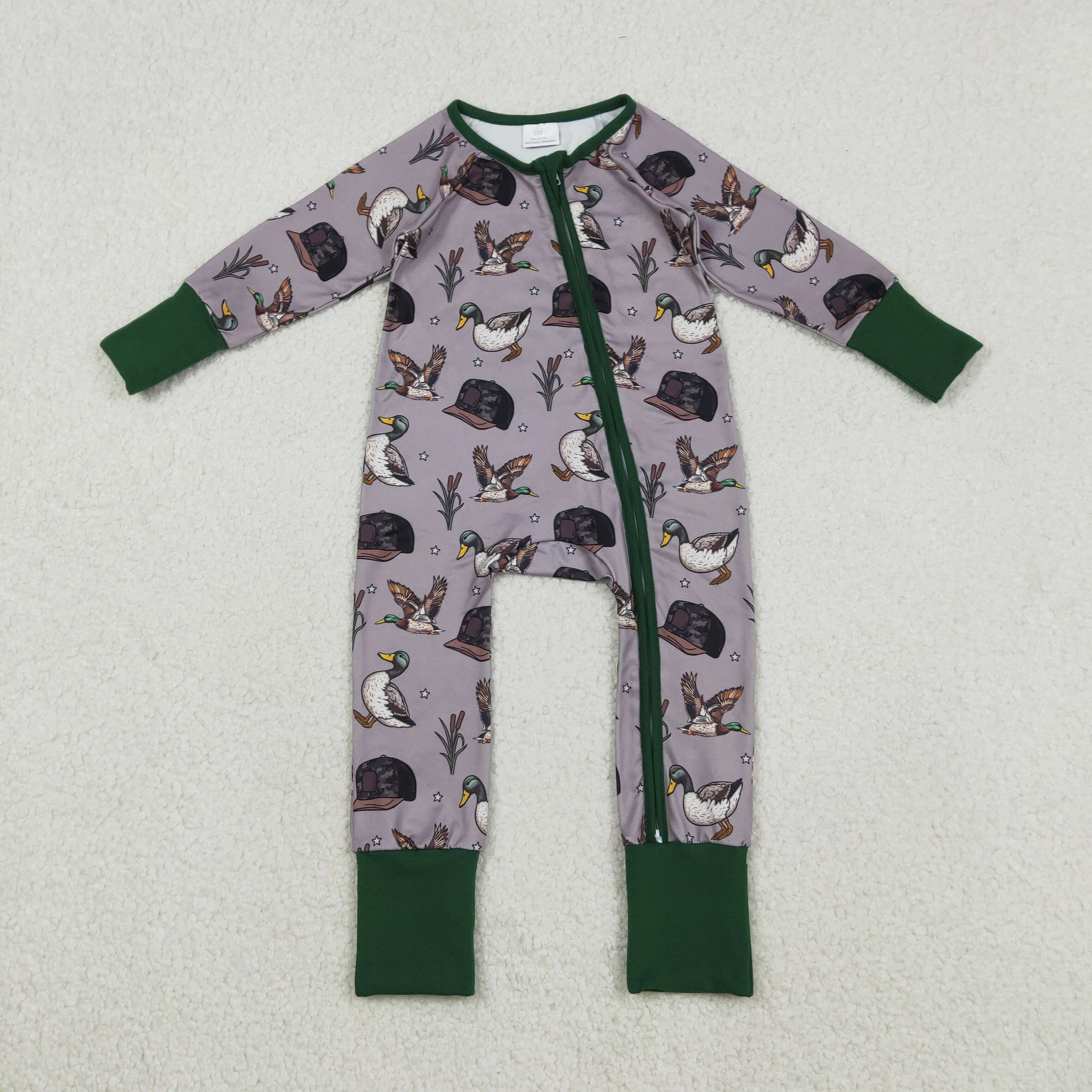 LR2886 RTS baby boy clothes mallard boy winter romper