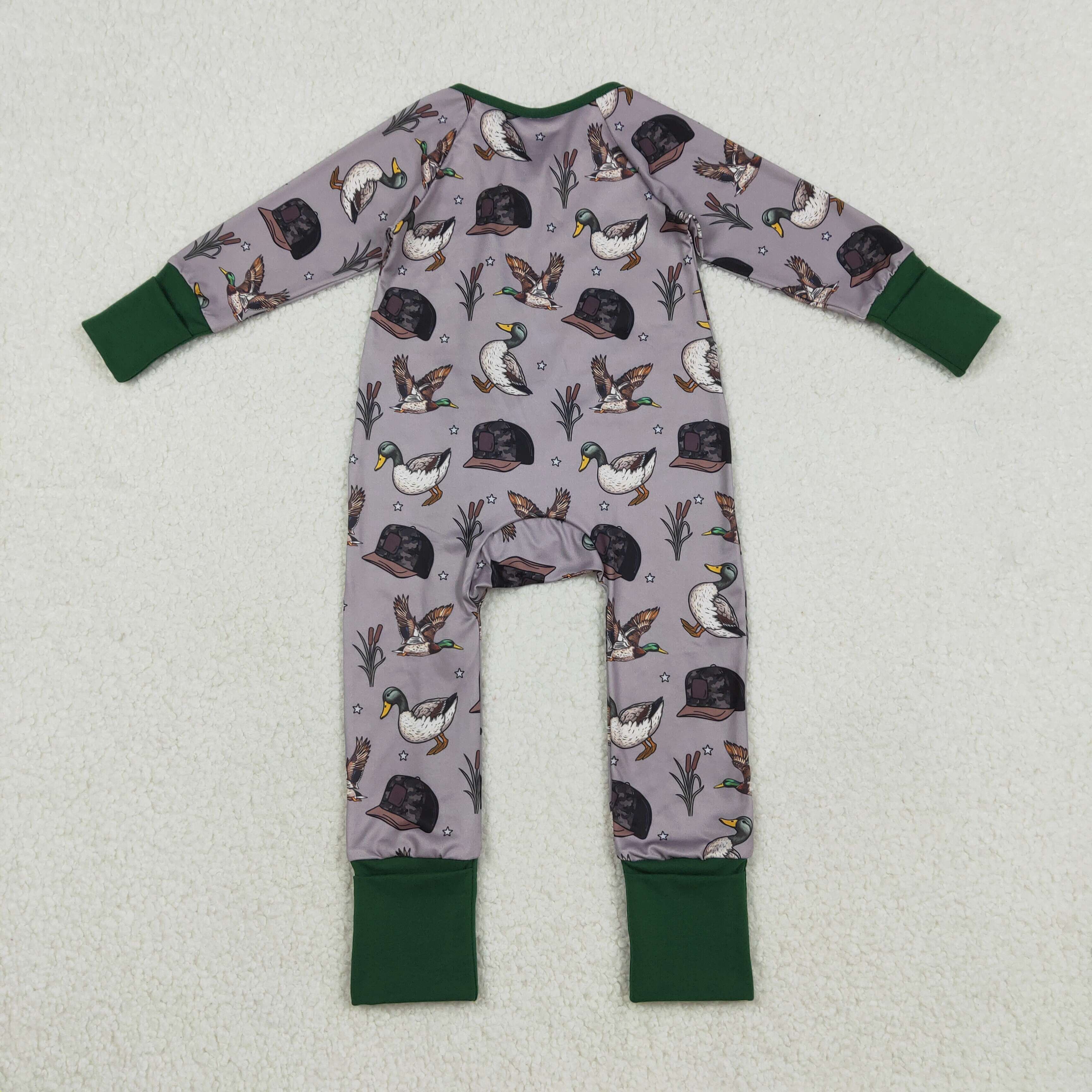 LR2886 RTS baby boy clothes mallard boy winter romper