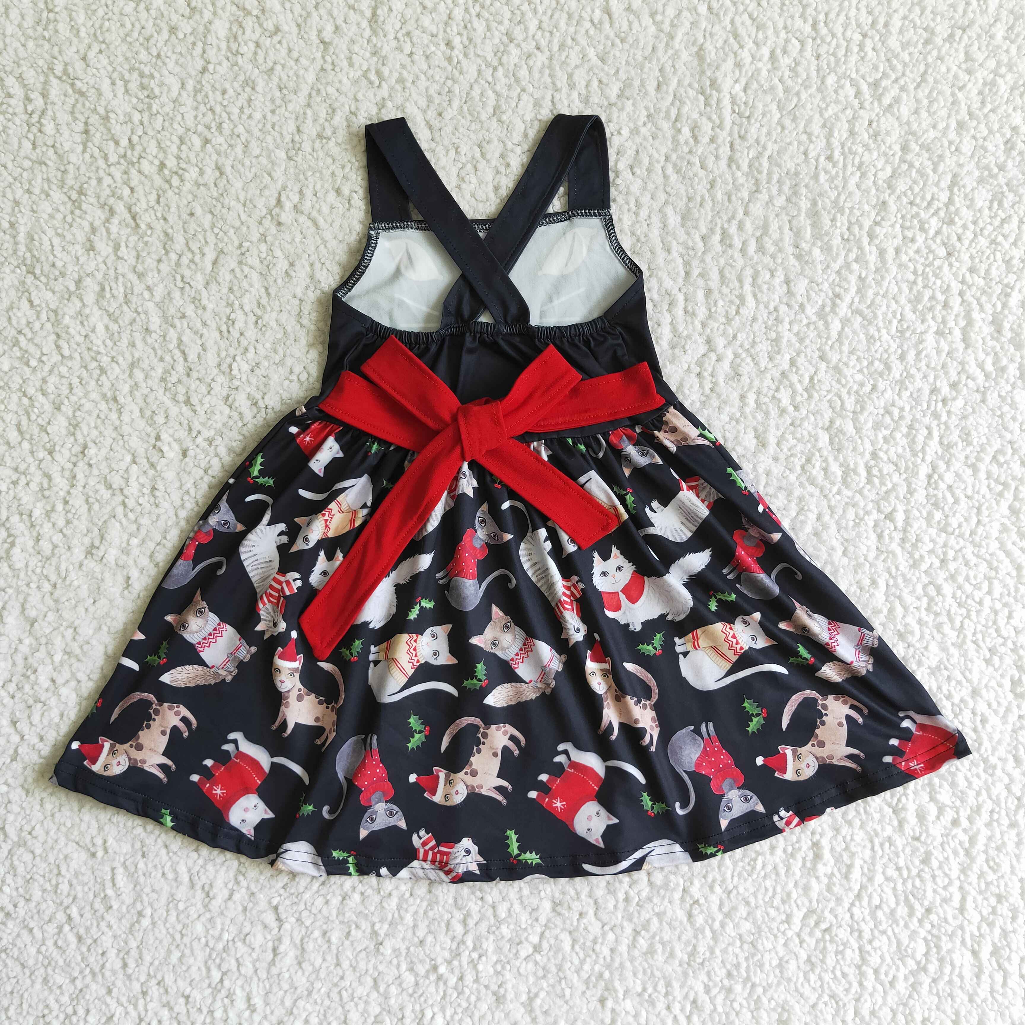 GSD0140 toddler girl clothes sleeveless christmas dress-promotion 2025.8.30 $5.5