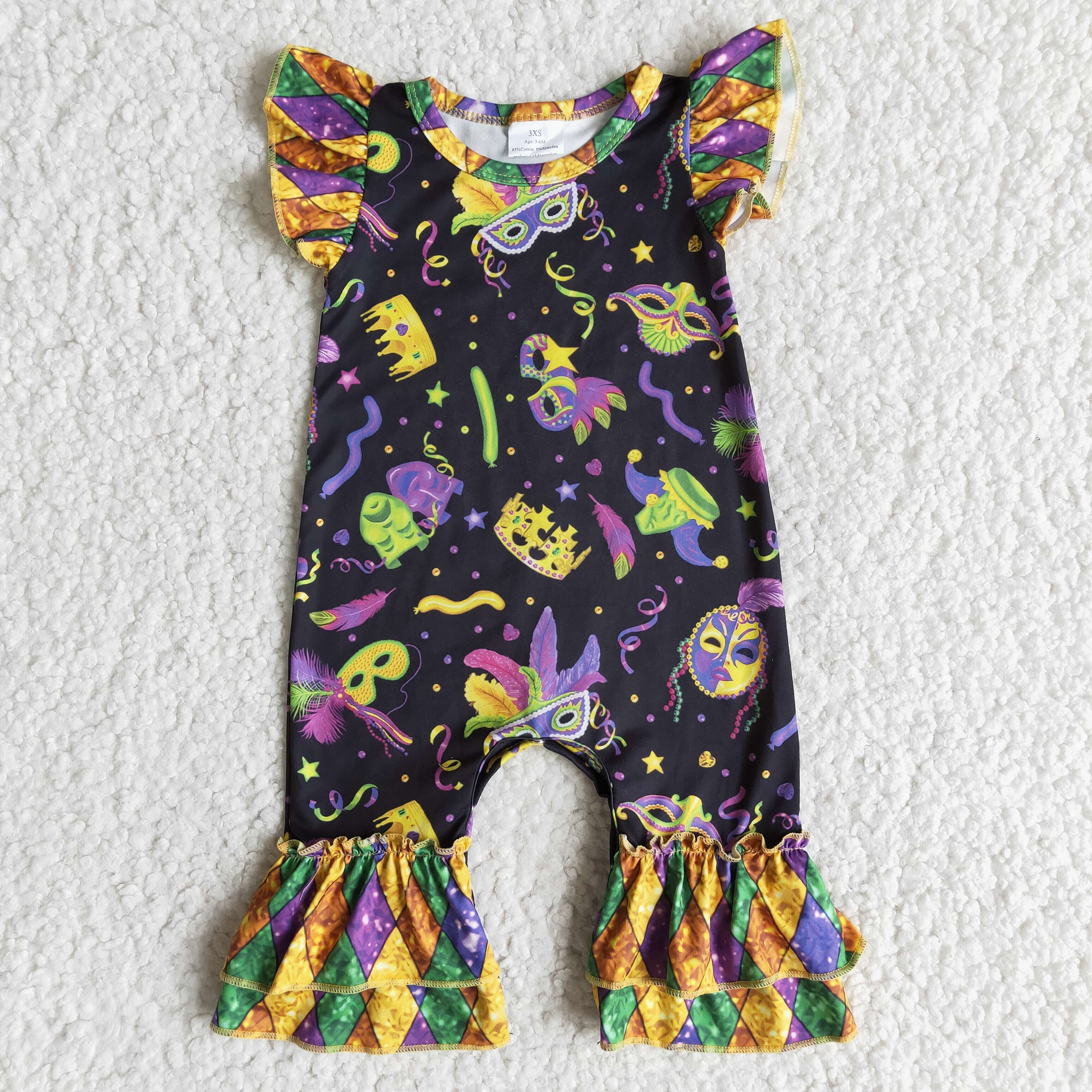 E7-14 baby girl clothes Mardi Gras clothing cute romper-promotion 2025.12.27 $5.5