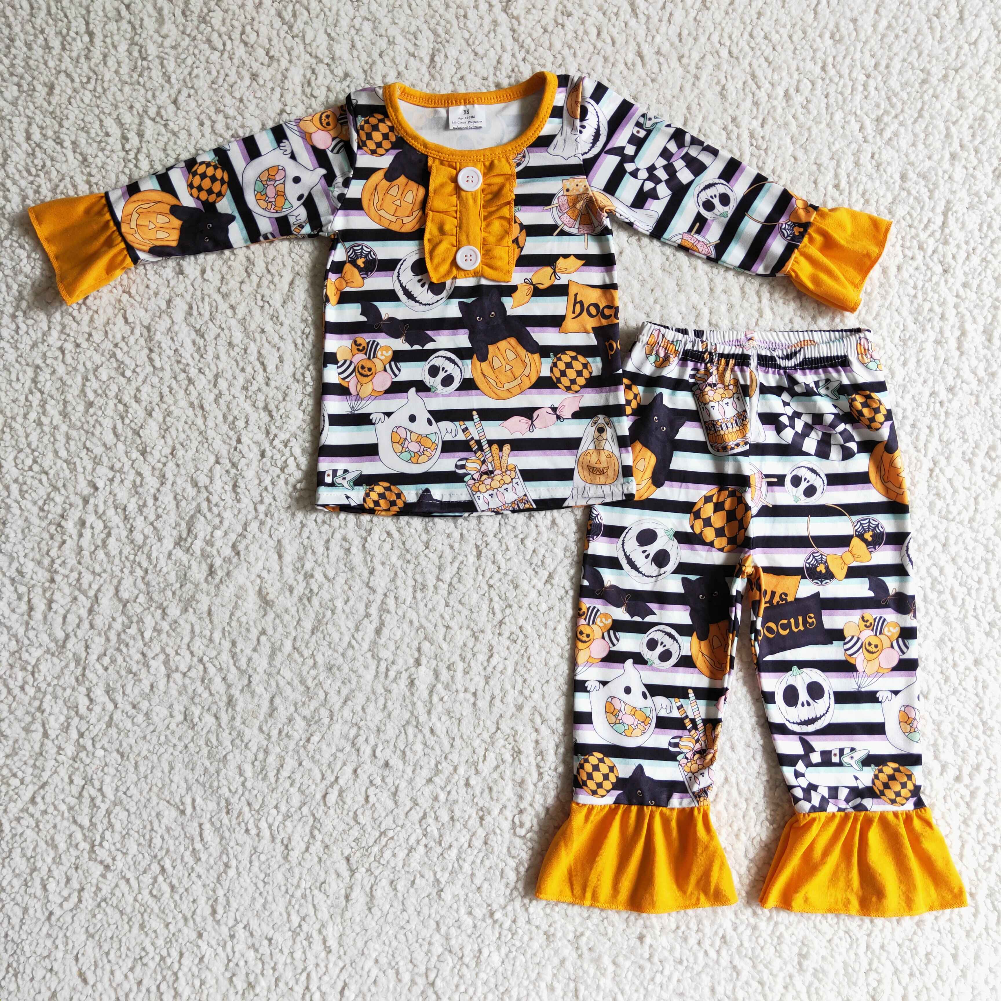 GLP0238 sleepwear pumpkin girl halloween pajamas-promotion 2025.10.4 $5.5