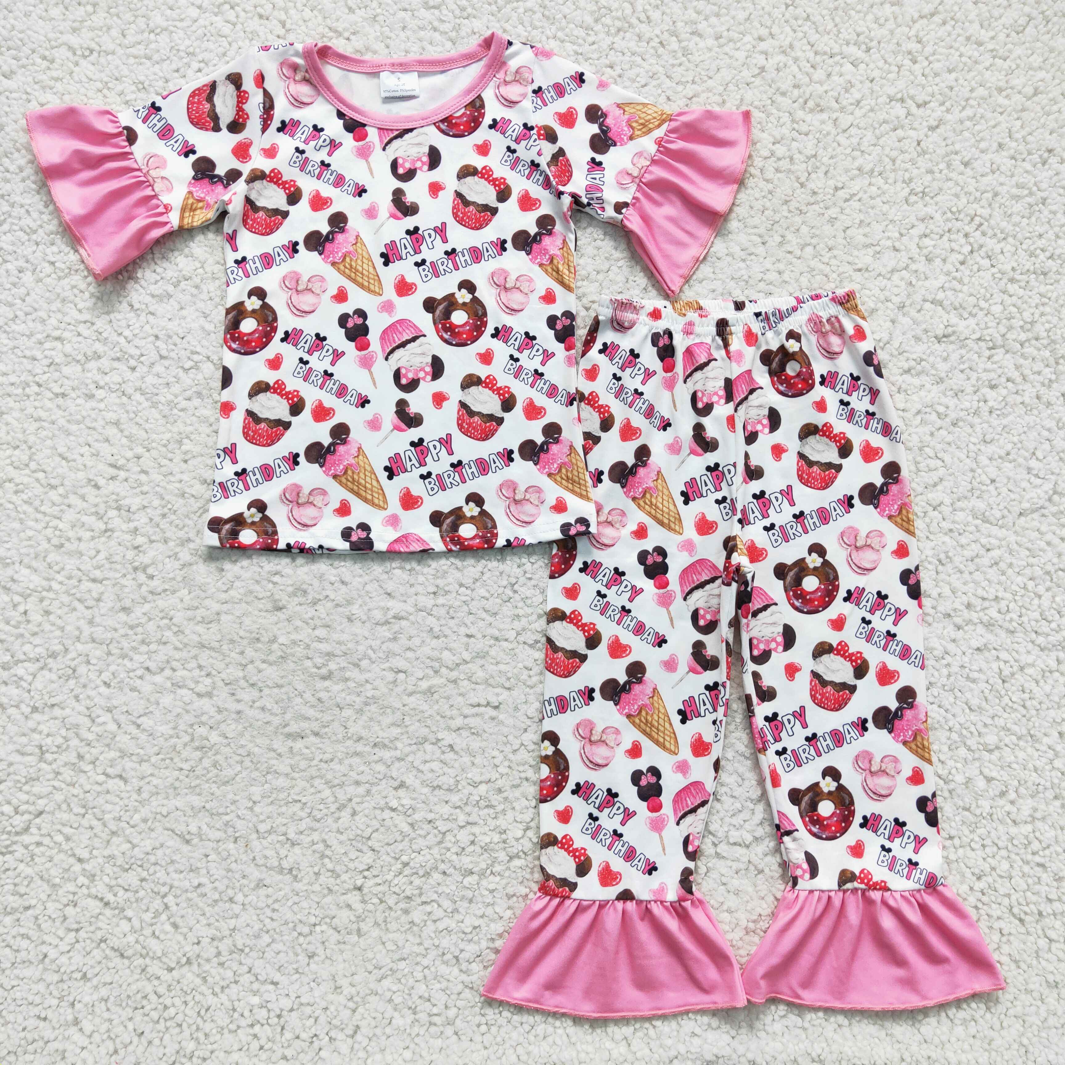 GSPO0306 baby girl clothes happy birthday pajamas set-promotion $5.5 2026.3.7