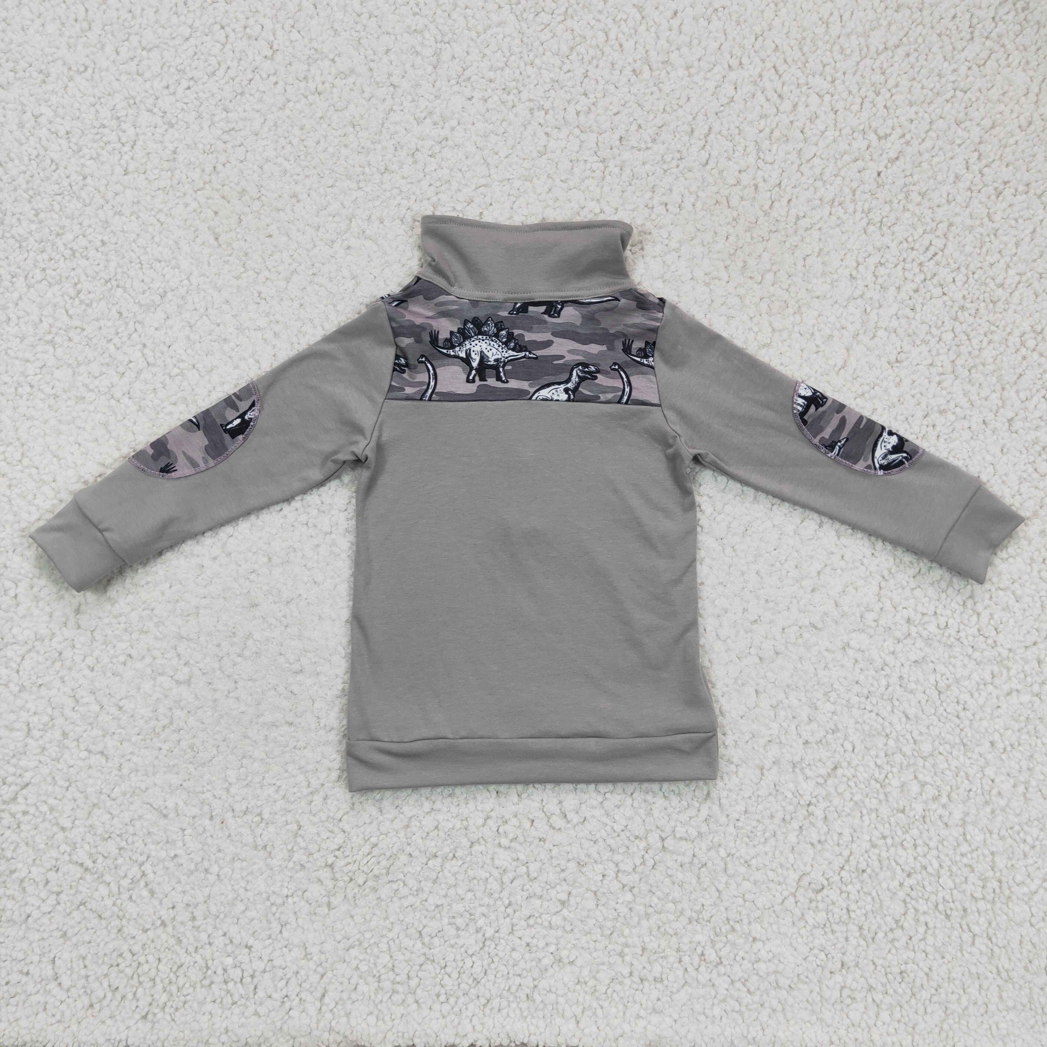 BT0106 baby boy clothes grey zipper winter shirt-promotion 2024.12.14 $5.5
