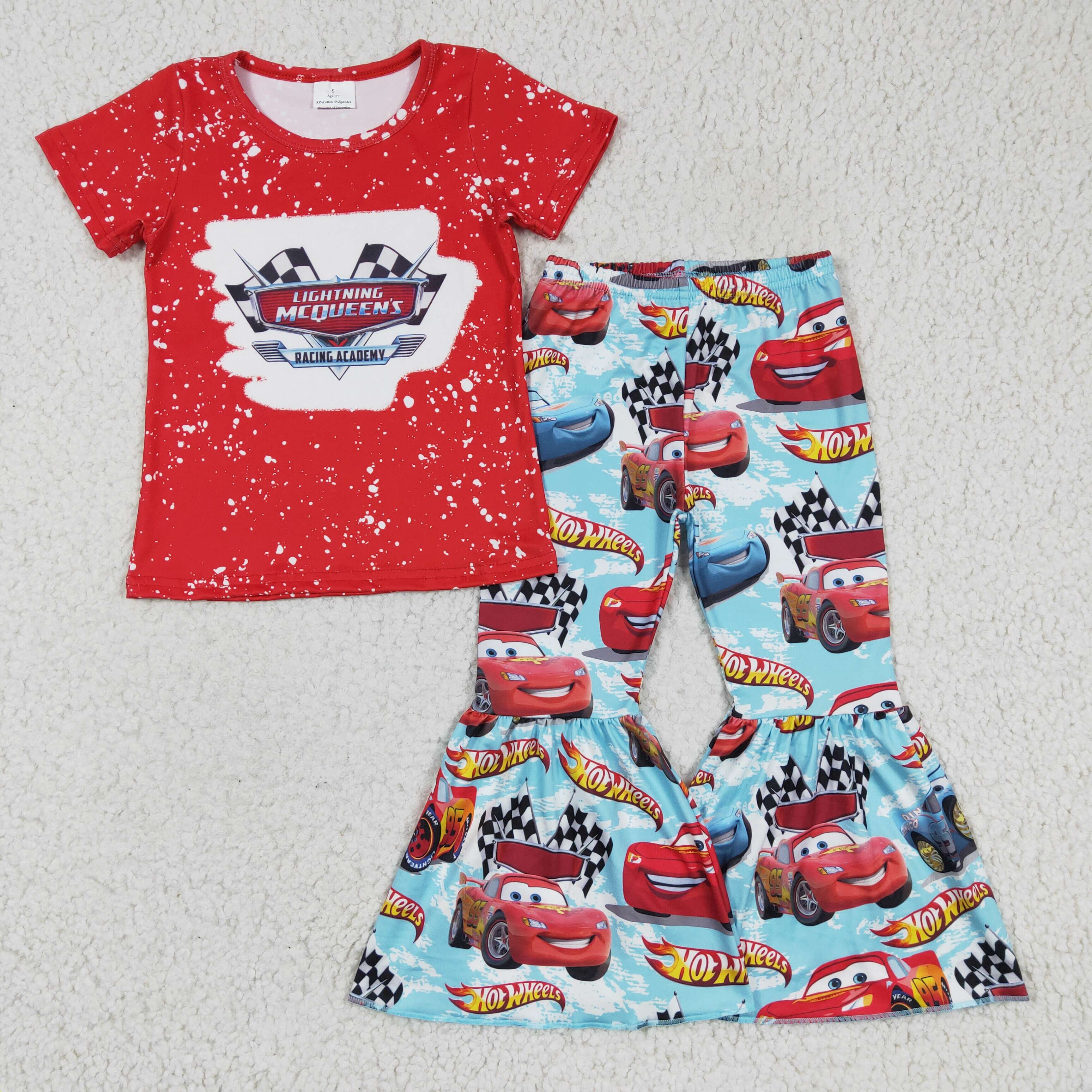 GSPO0111 baby girl clothes red cartoon fall spring outfits-promotion $5.5 2026.2.28