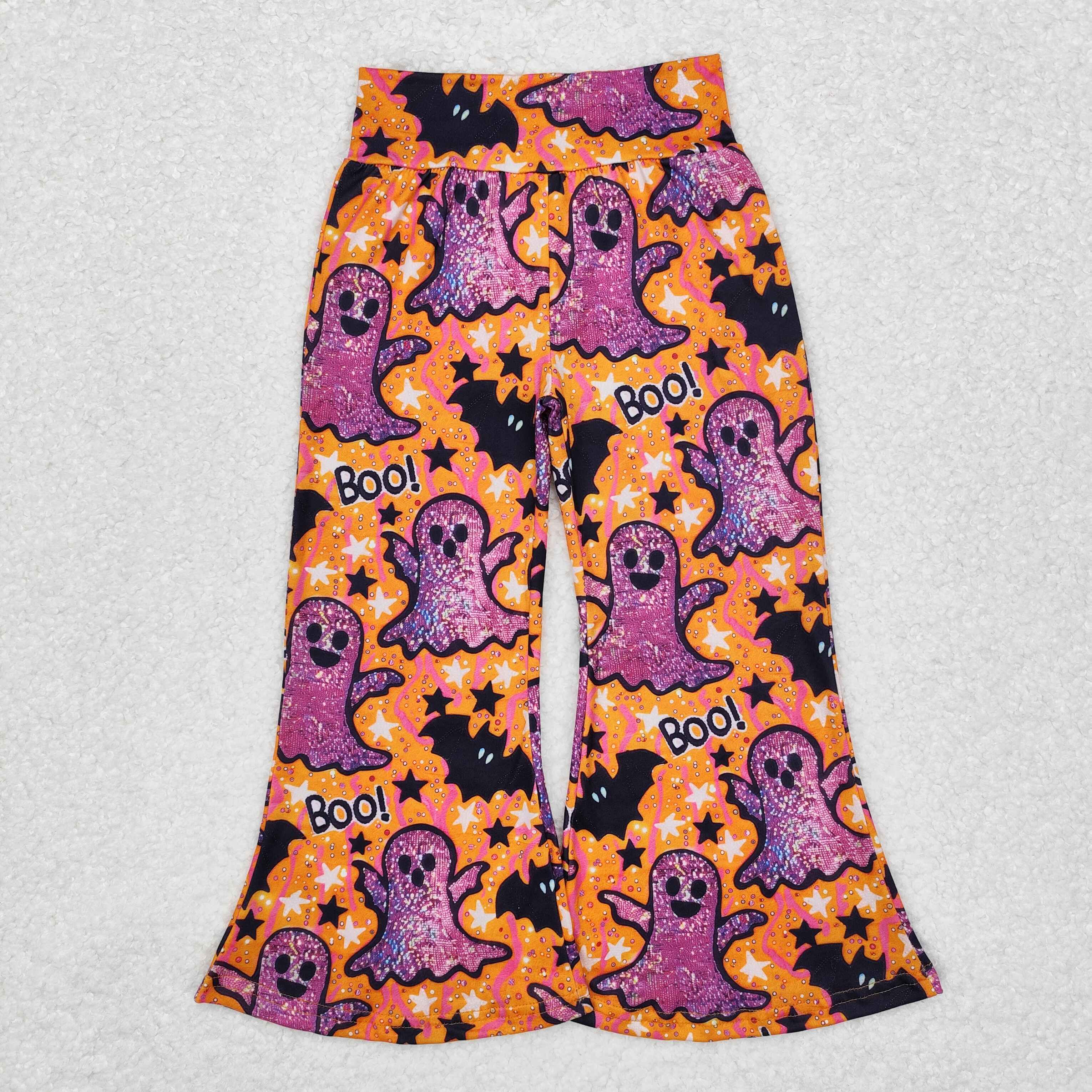 P0609 RTS baby girl clothes spooky girl halloween bell bottoms pant