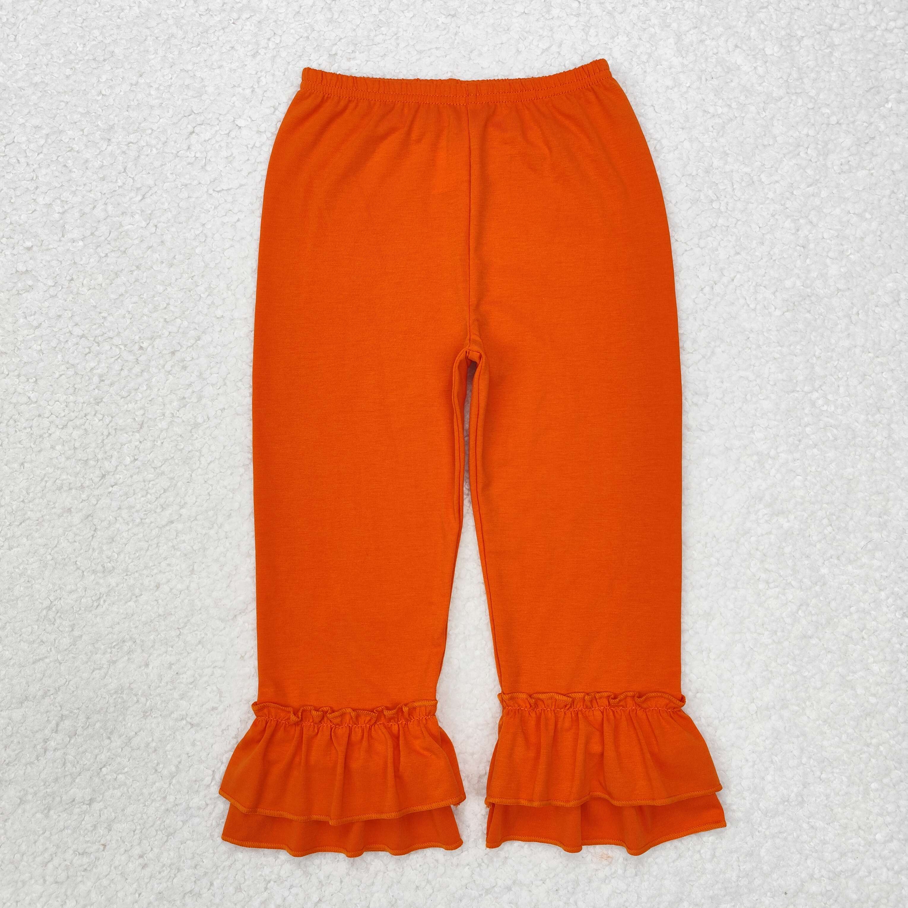P0634 RTS baby girl clothes orange girl winter pant