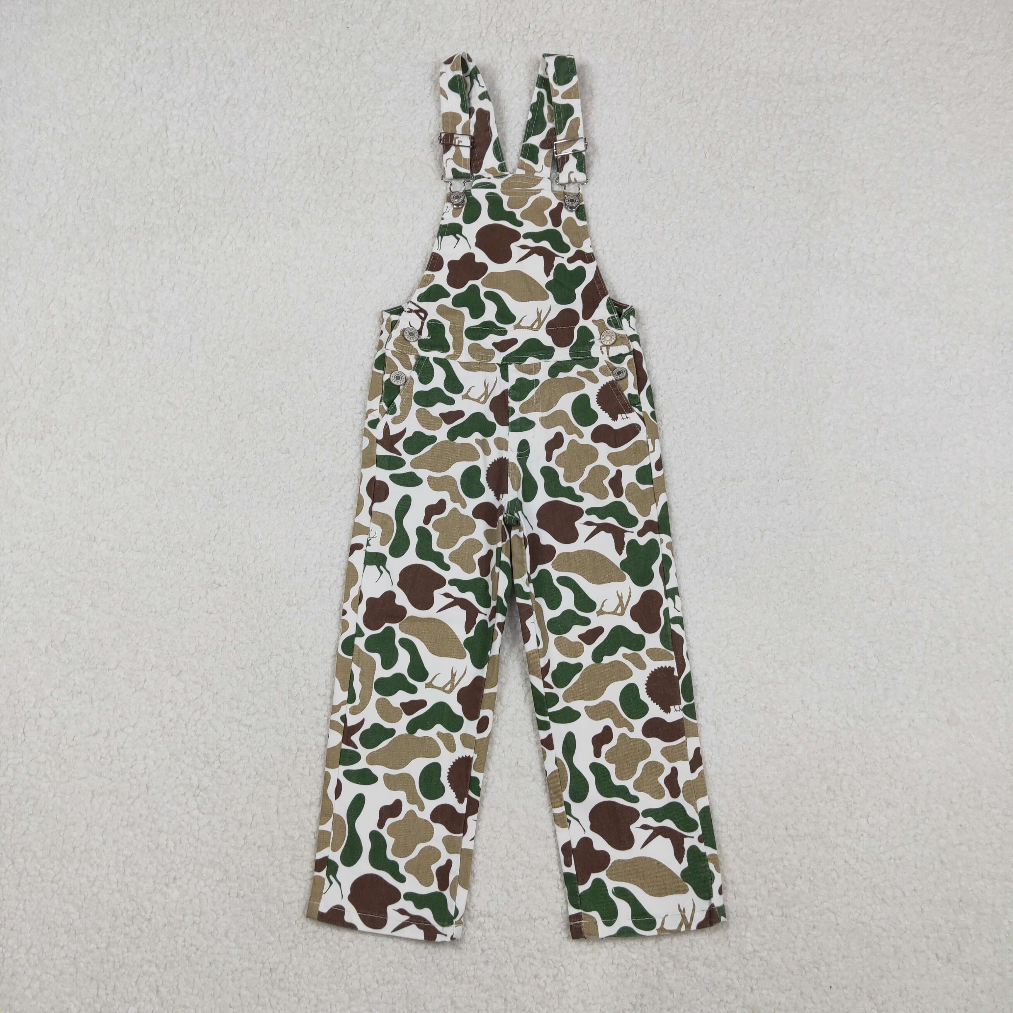 P0828 RTS toddler boy clothes camouflage boy winter overalls