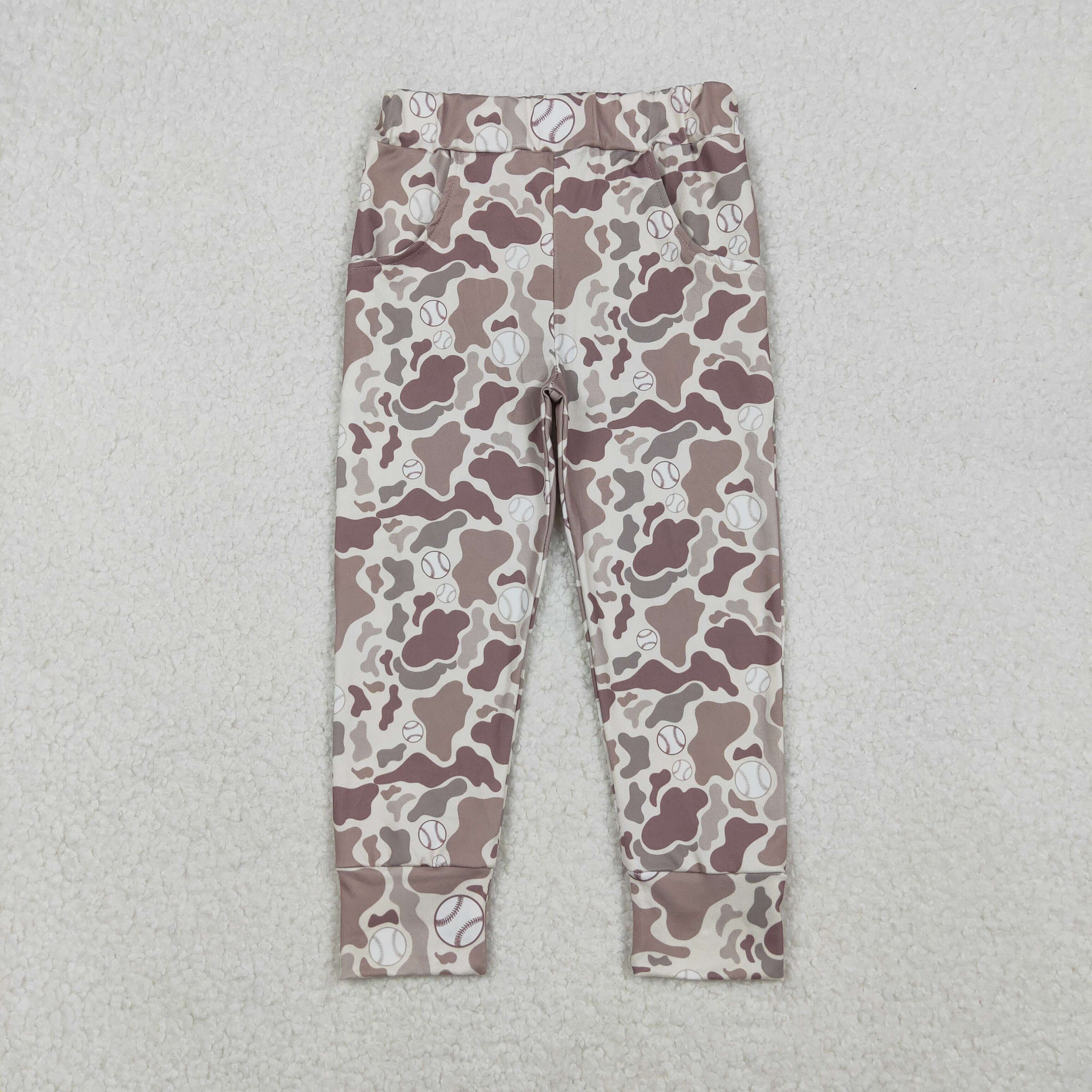 P0875 RTS boy winter pants camo baseball winter bottom