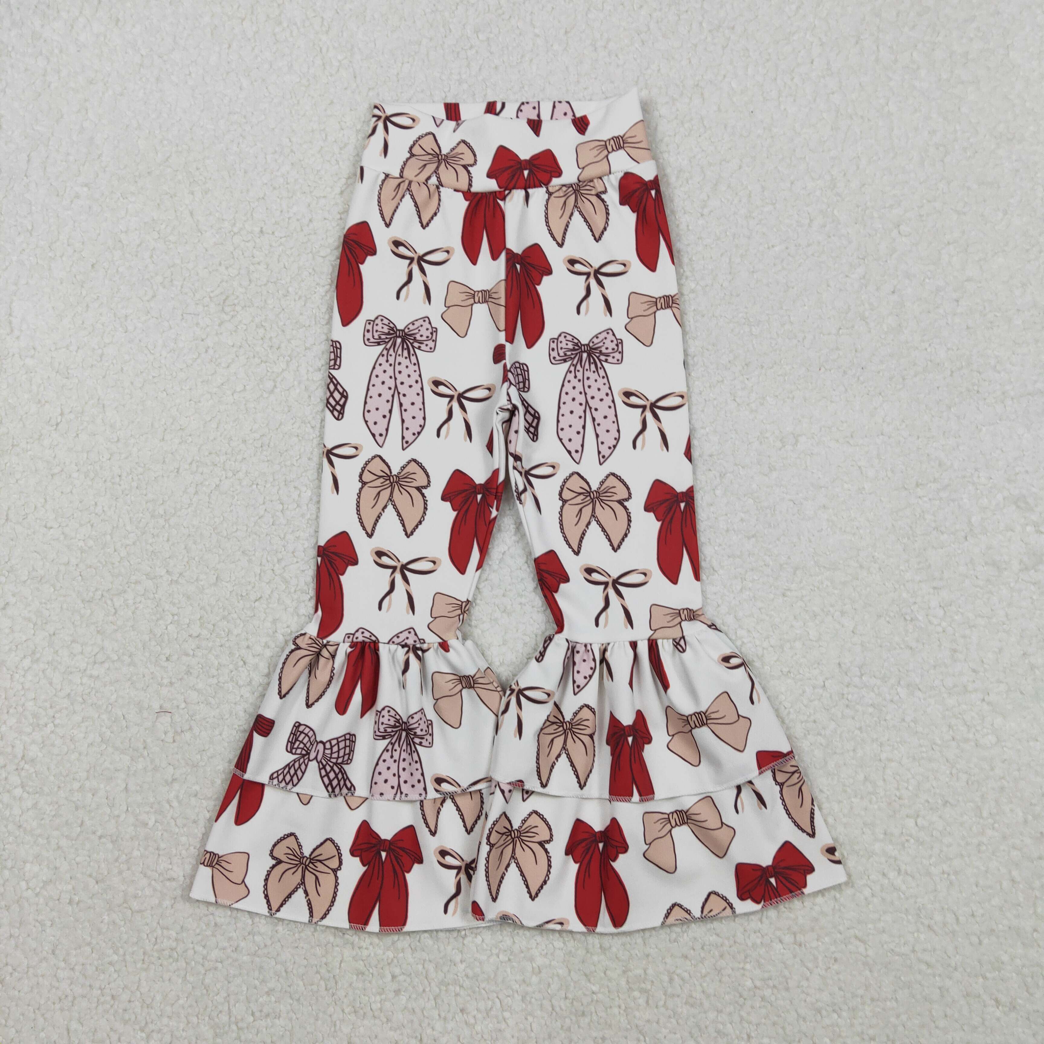  P0885 RTS baby girl clothes bows girl winter yoga pant