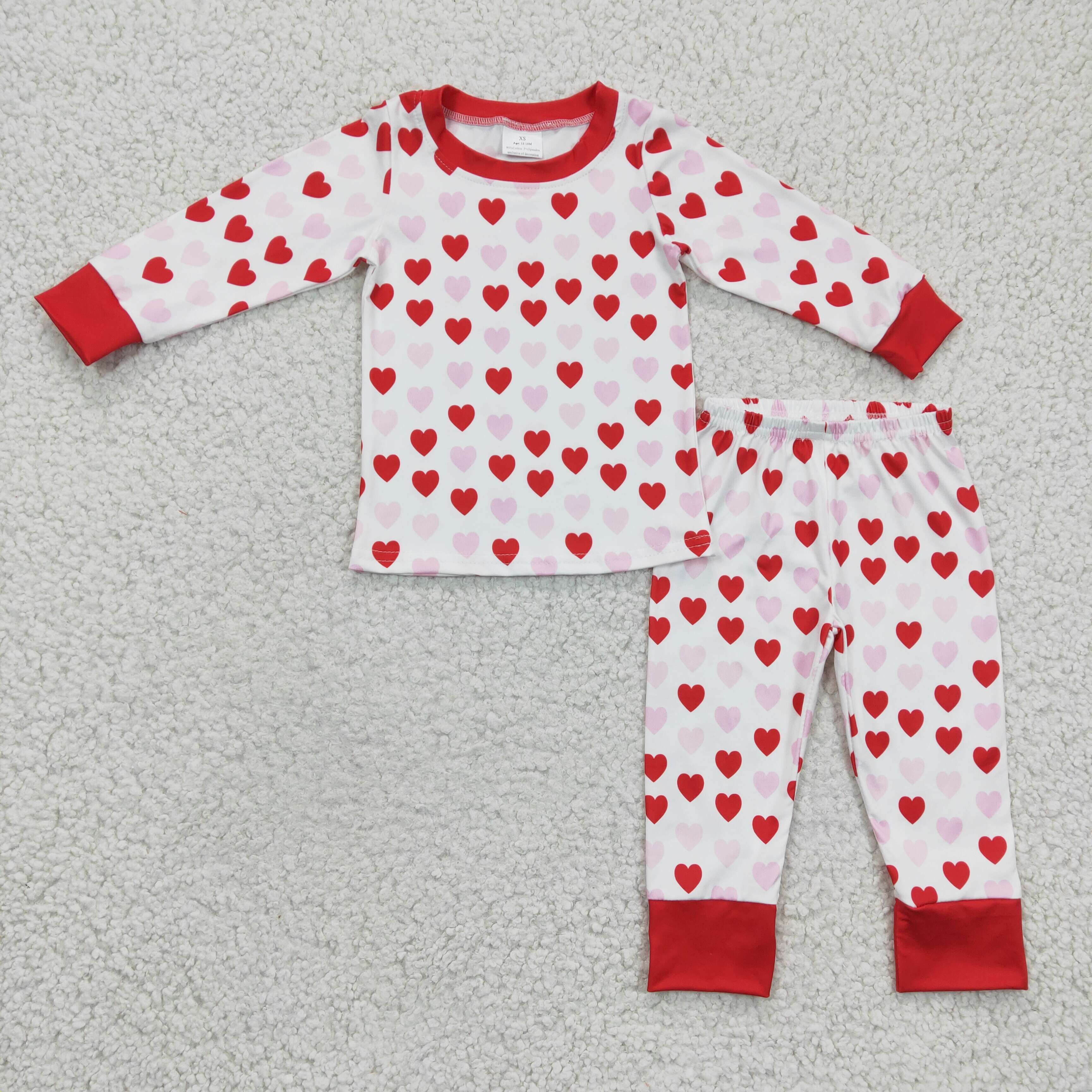 GLP0360 baby girl clothes heart valentines day set-promotion 2026.1.10 $5.5