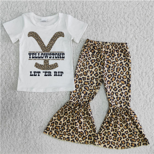 E7-26 baby girl clothes leopard fall spring set--promotion 2025.4.19 $2.99