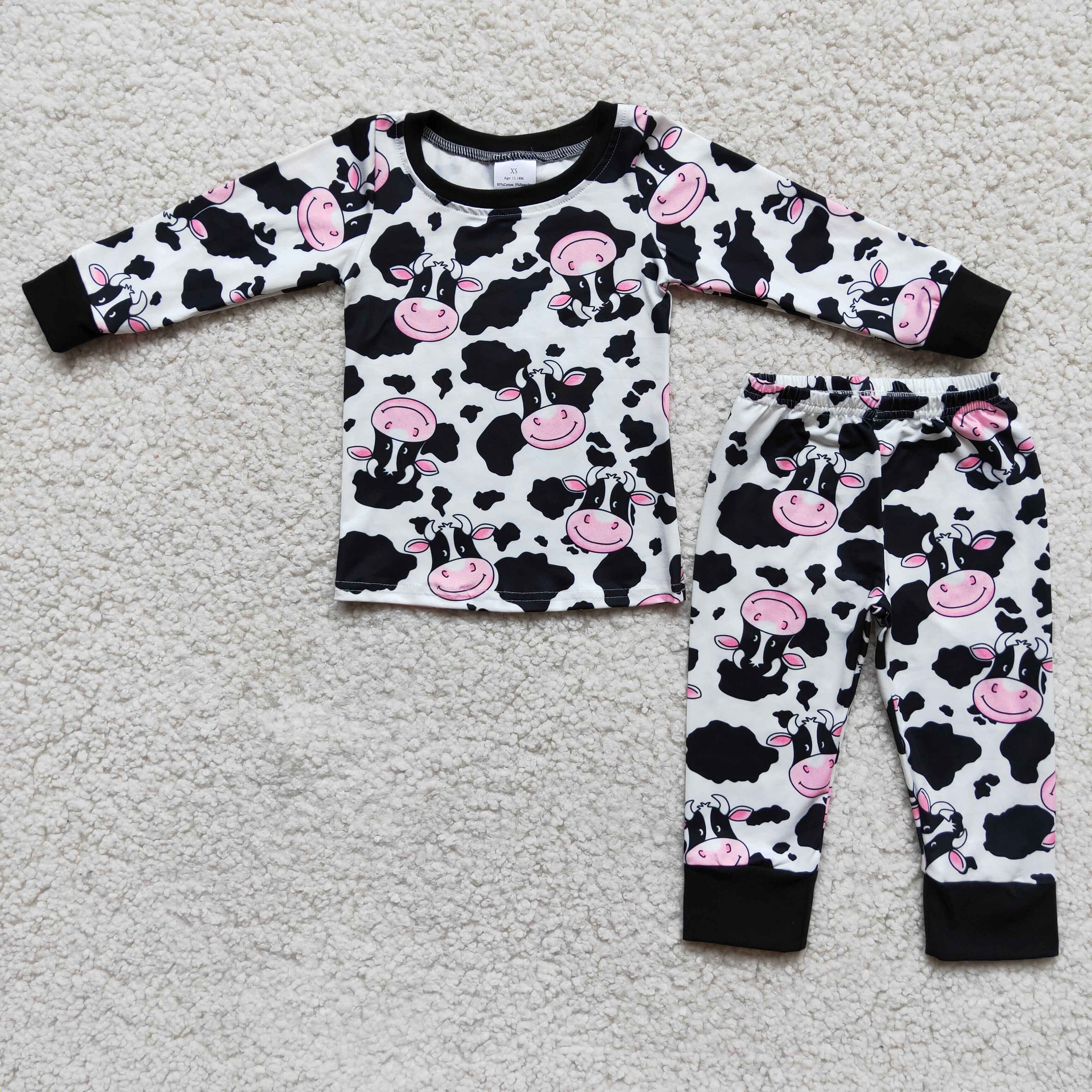 6 A7-1 Boy winter cow pattern long sleeve pajamas-promotion 2025.11.15 $2.99
