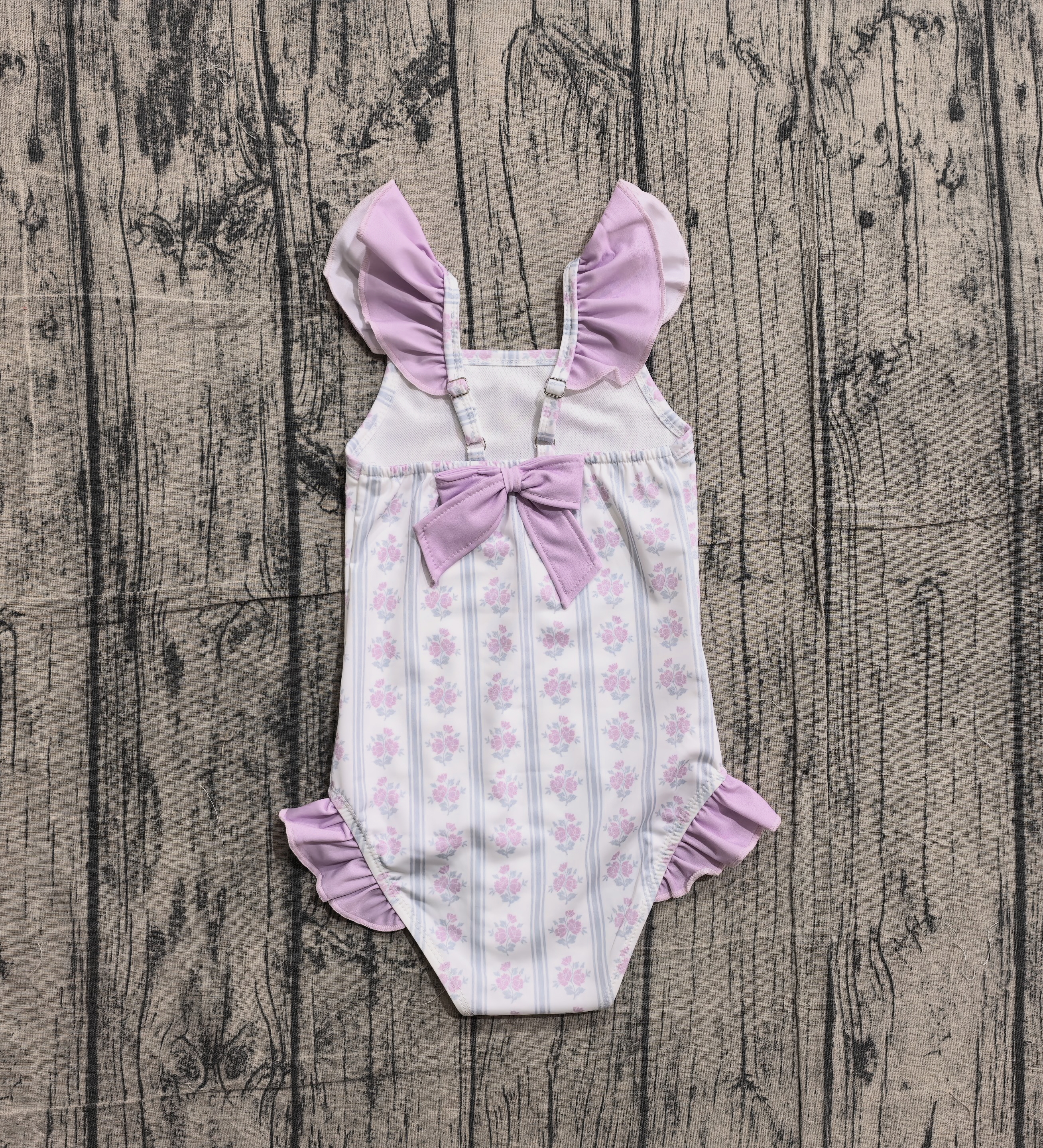 S0643 pre-order baby girl clothes floral print girl  summer swimsuit beach wear-real pic 2026.1.31 