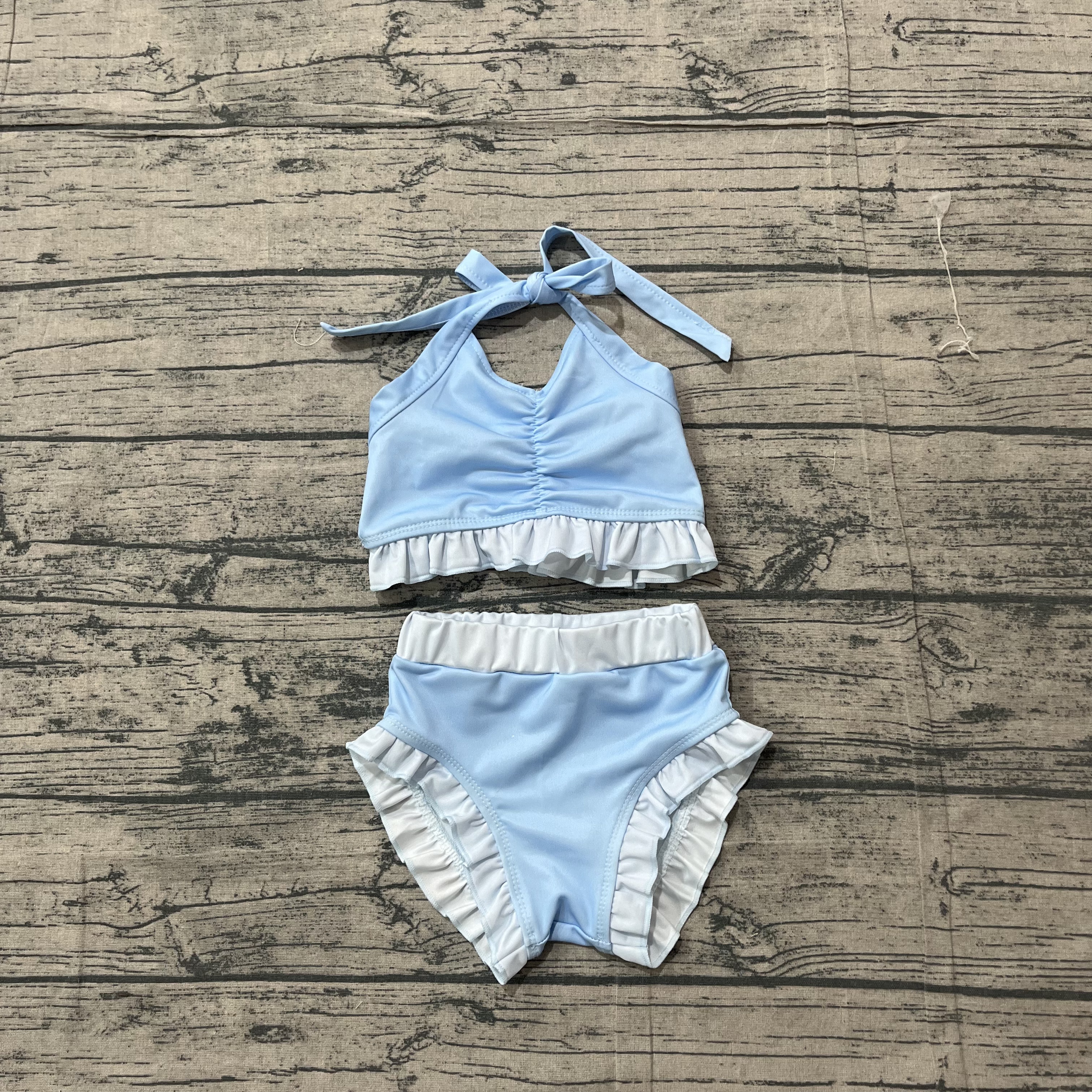 S0694 pre-order baby girl clothes princess print girl summer swimsuit beach wear-real pic 2026.4.17 