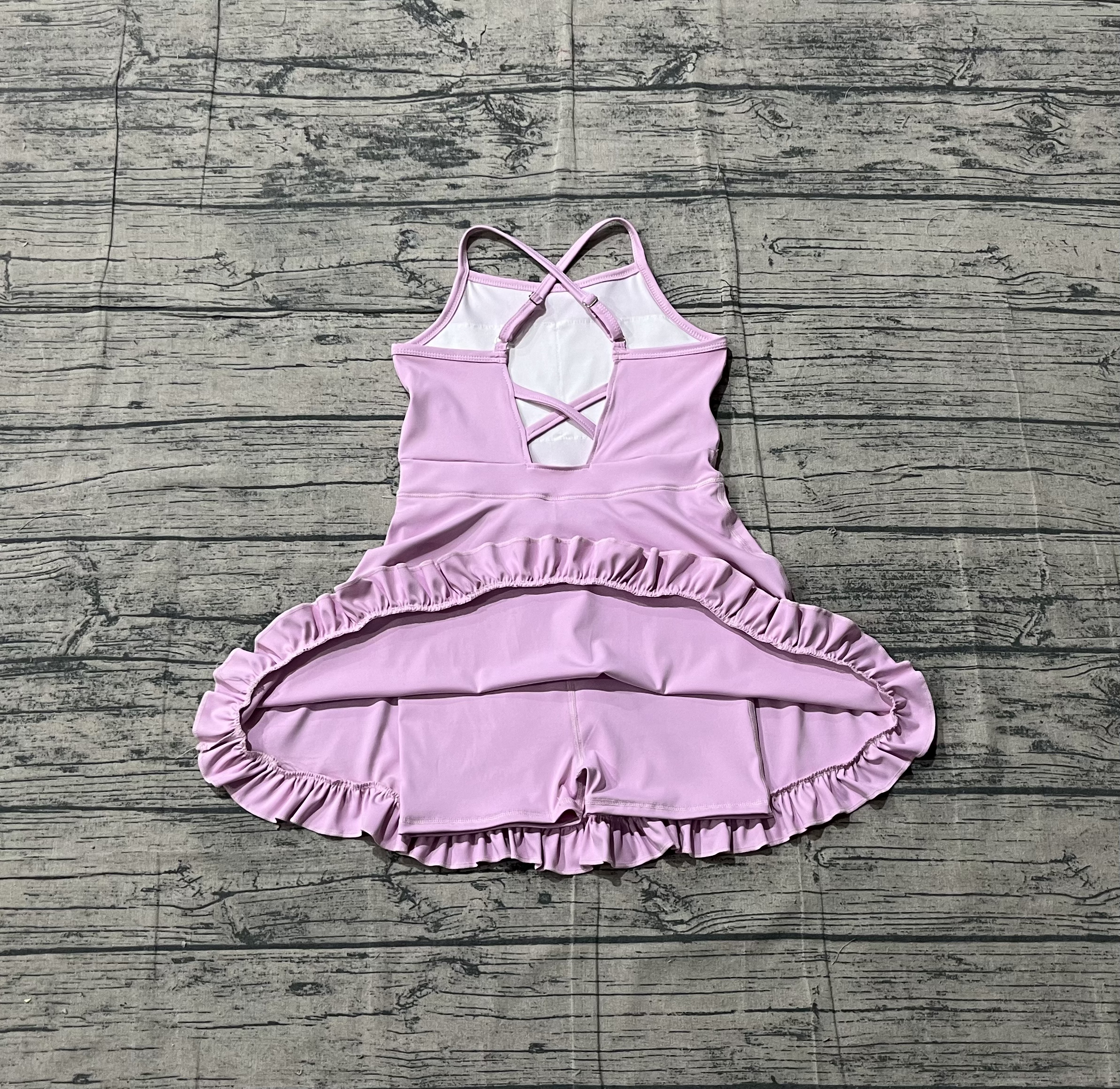 S0712 pre-order baby girl clothes pink print girl summer swimsuit beach wear yoga wear-real pic 2026.1.15 