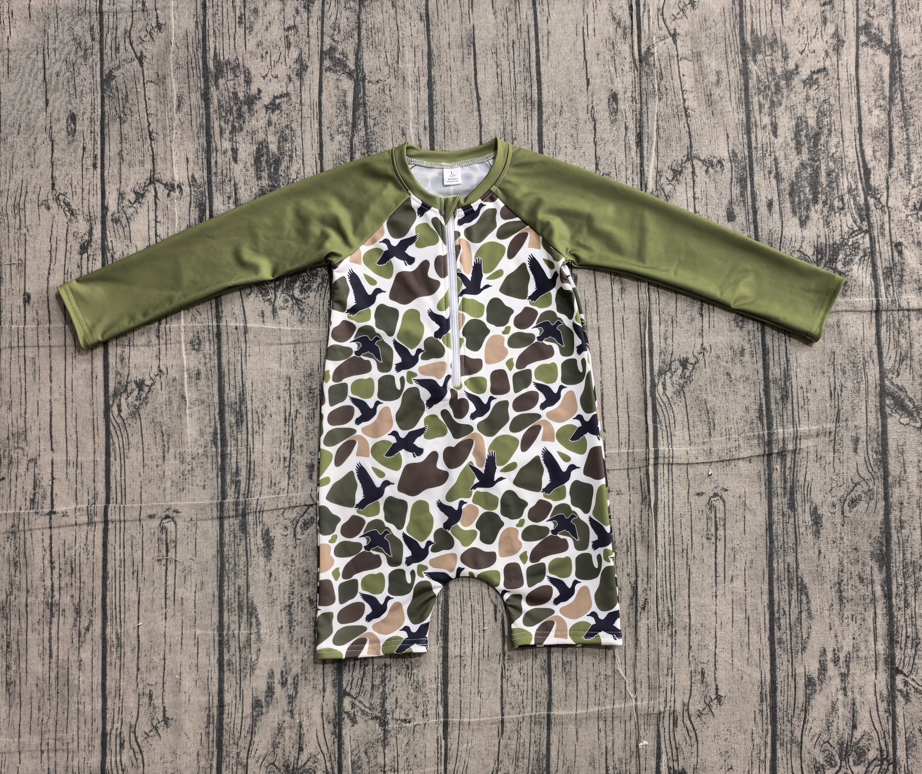 S0748 pre-order baby boy clothes mallard print boy summer swimsuit beach wear-real pic 2026.4.8 