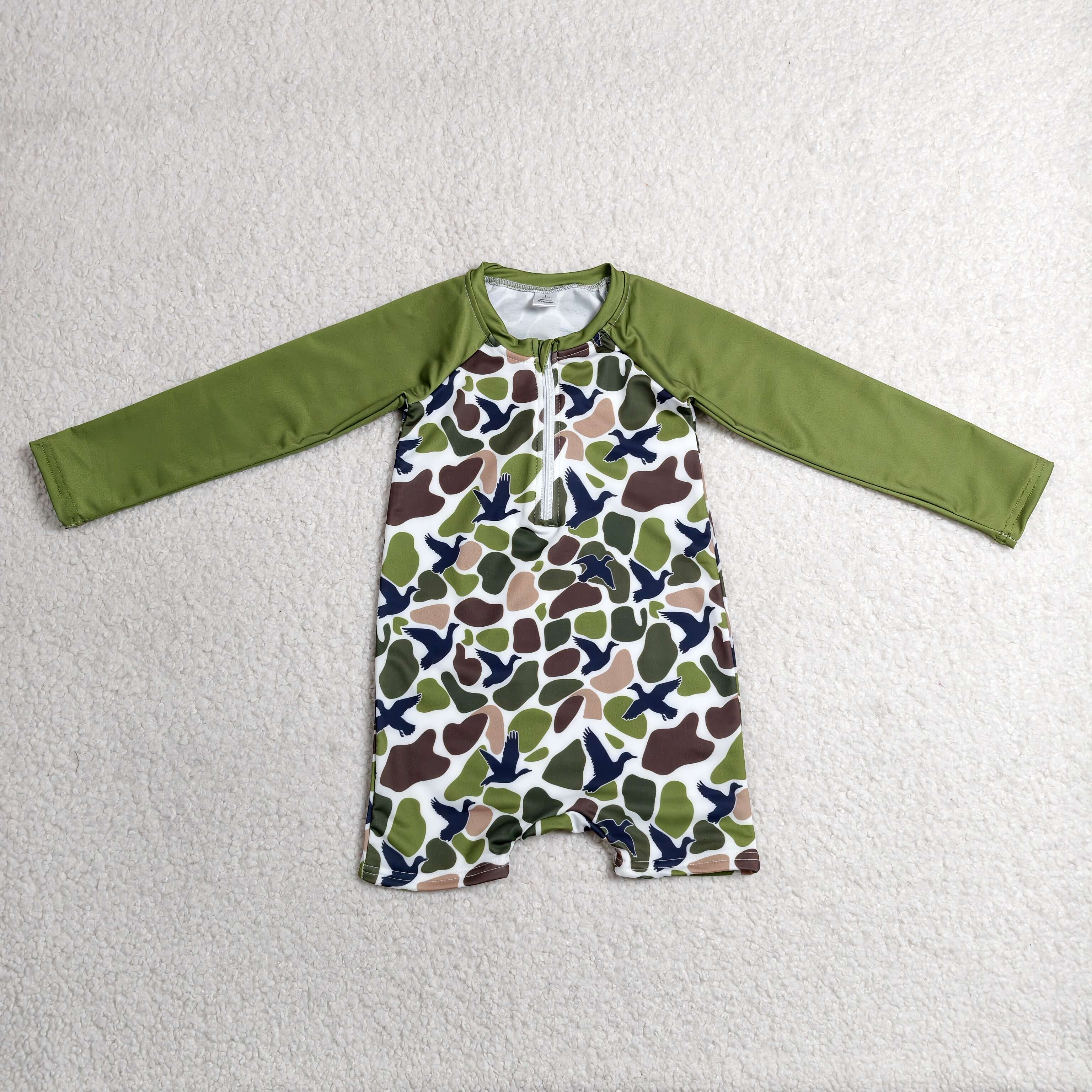 S0748 RTS baby boy clothes mallard camo boy summer swimsuit beach wear 