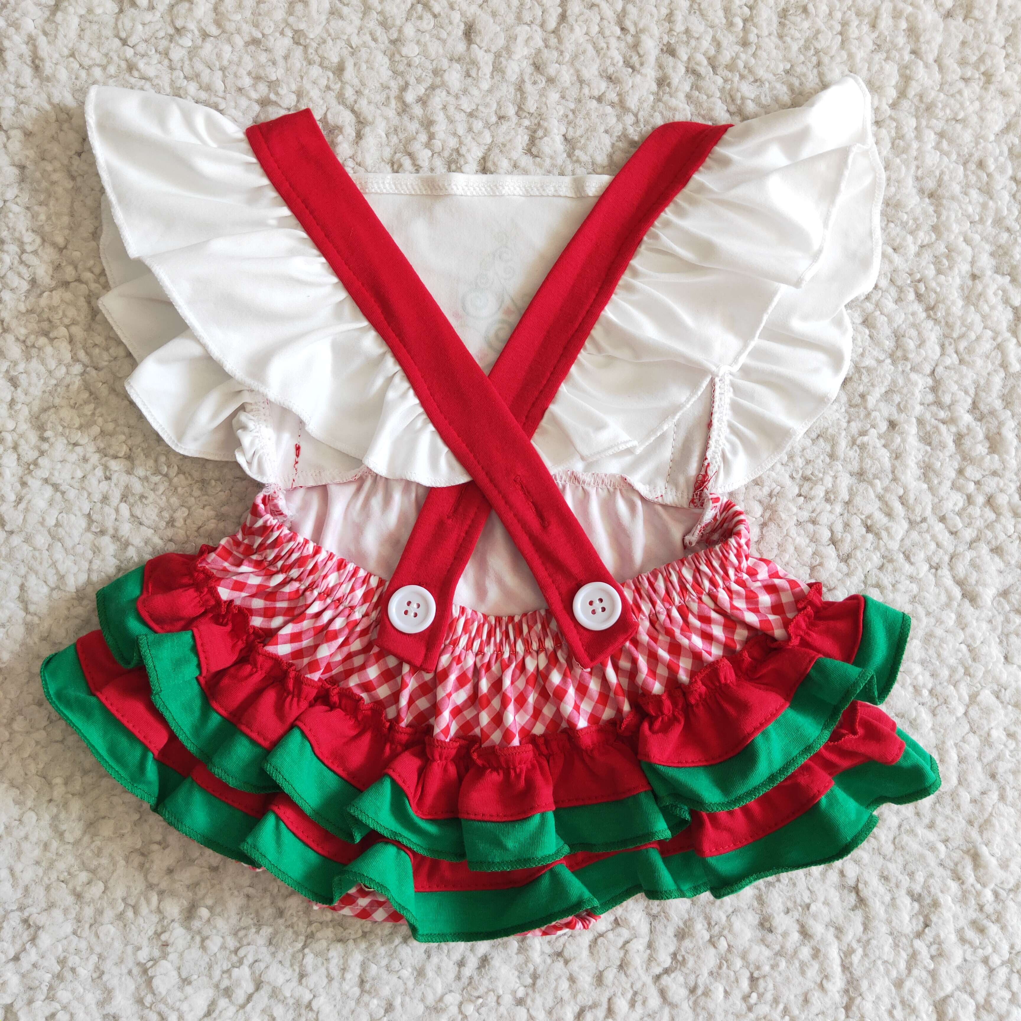E3-28 baby girl clothes red plaid christmas bubble-promotion 2025.10.25 $2.99
