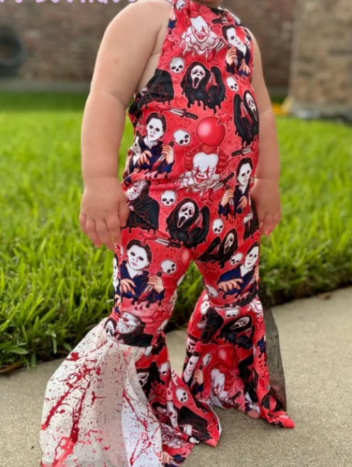 SR1965 0-3M to 2T RTS baby girl clothes skull girl halloween jumpsuit