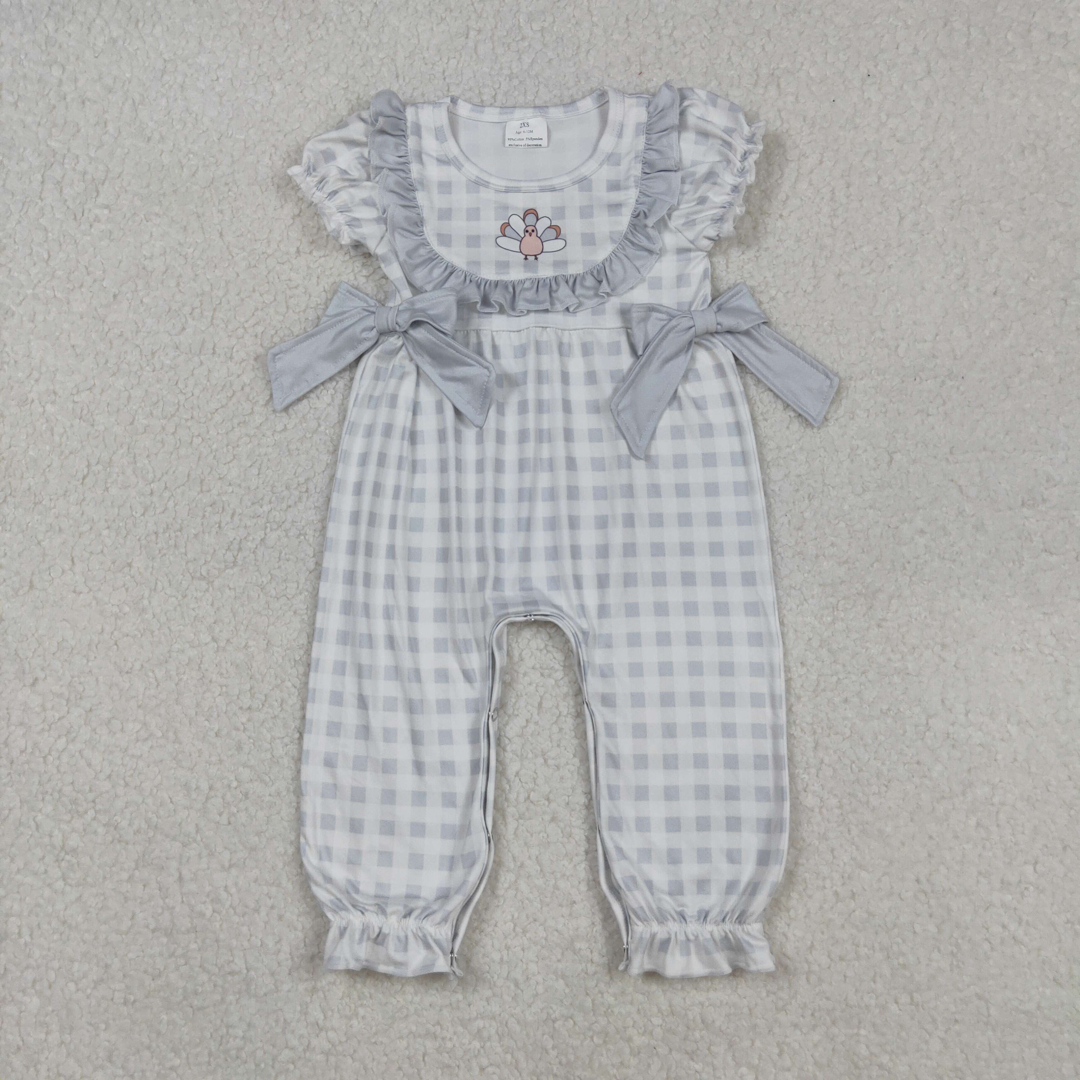 SR1970 RTS baby girl clothes  turkey girl thanksgiving romper 