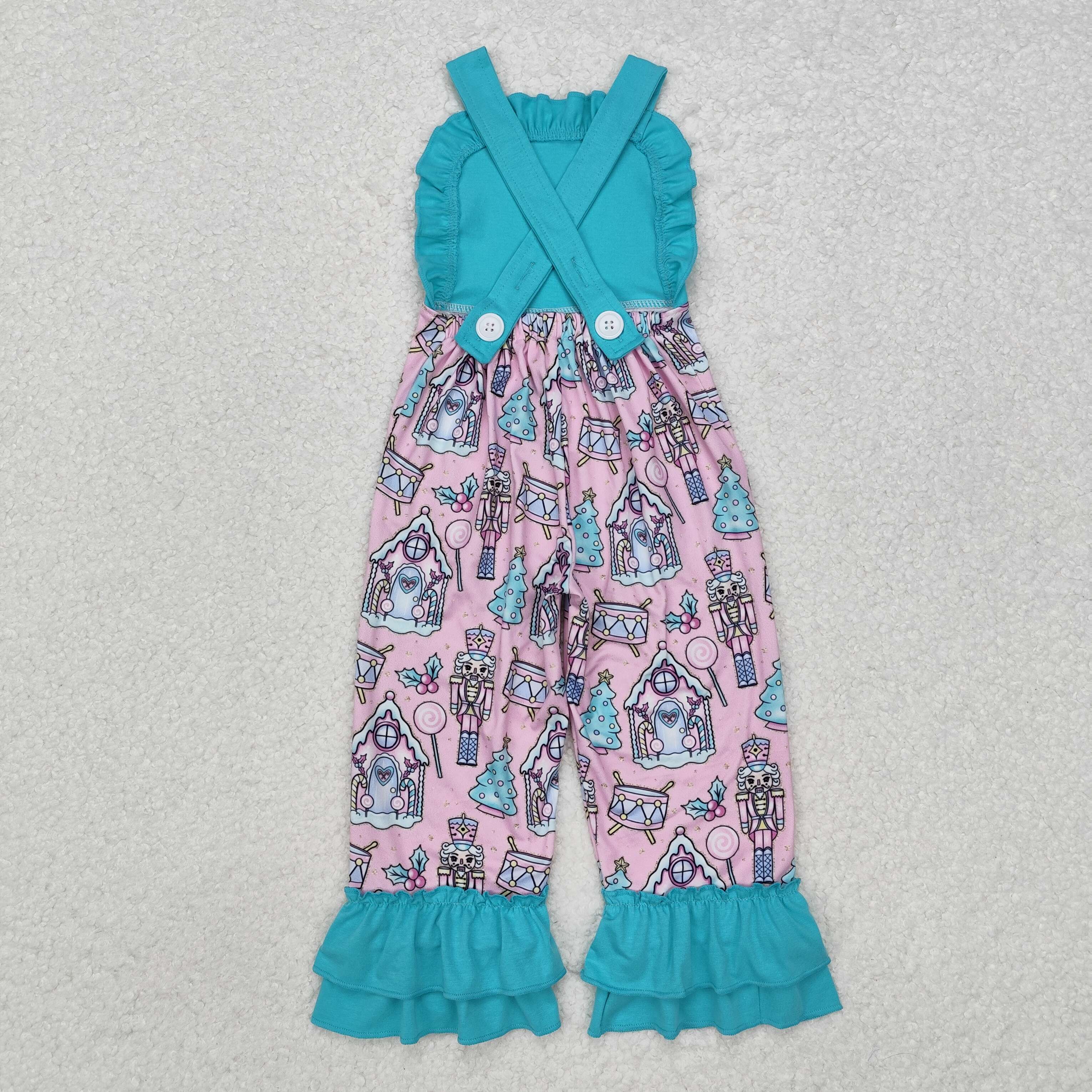 SR2009 RTS baby girl clothes blue girl princess overalls