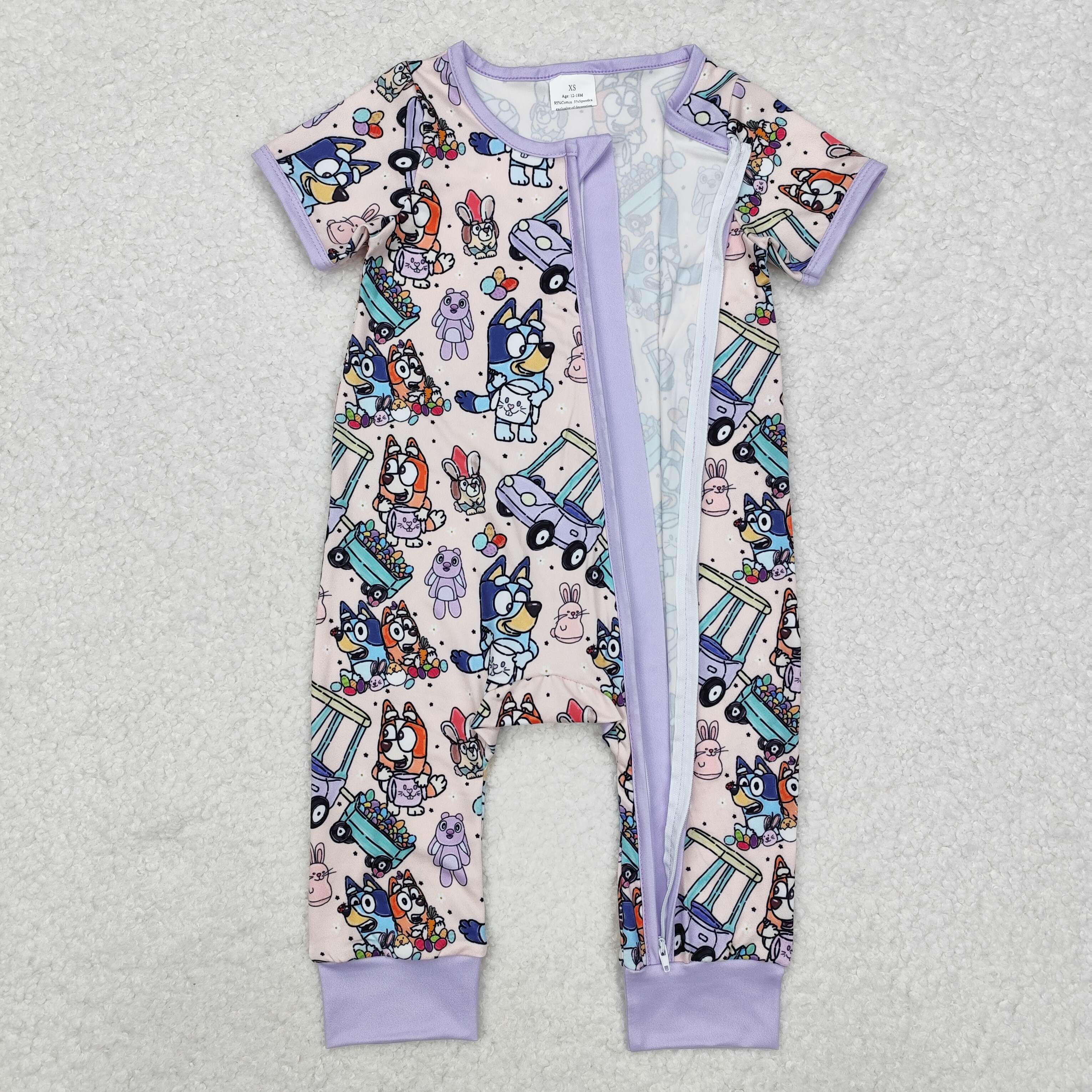 SR2095 RTS baby girl clothes cartoon dog girl fall spring romper