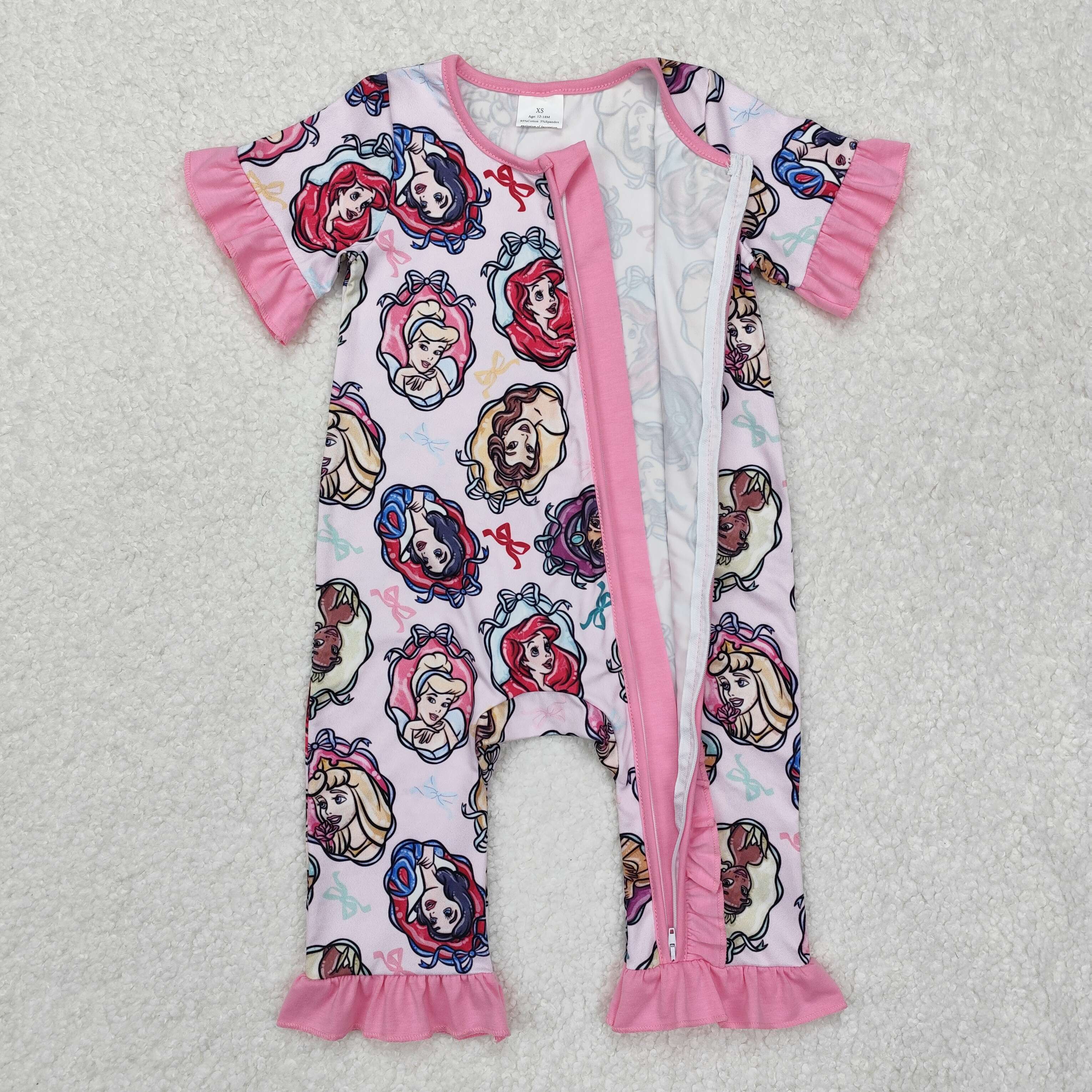 SR2309 RTS baby girl clothes cartoon girl summer romper 