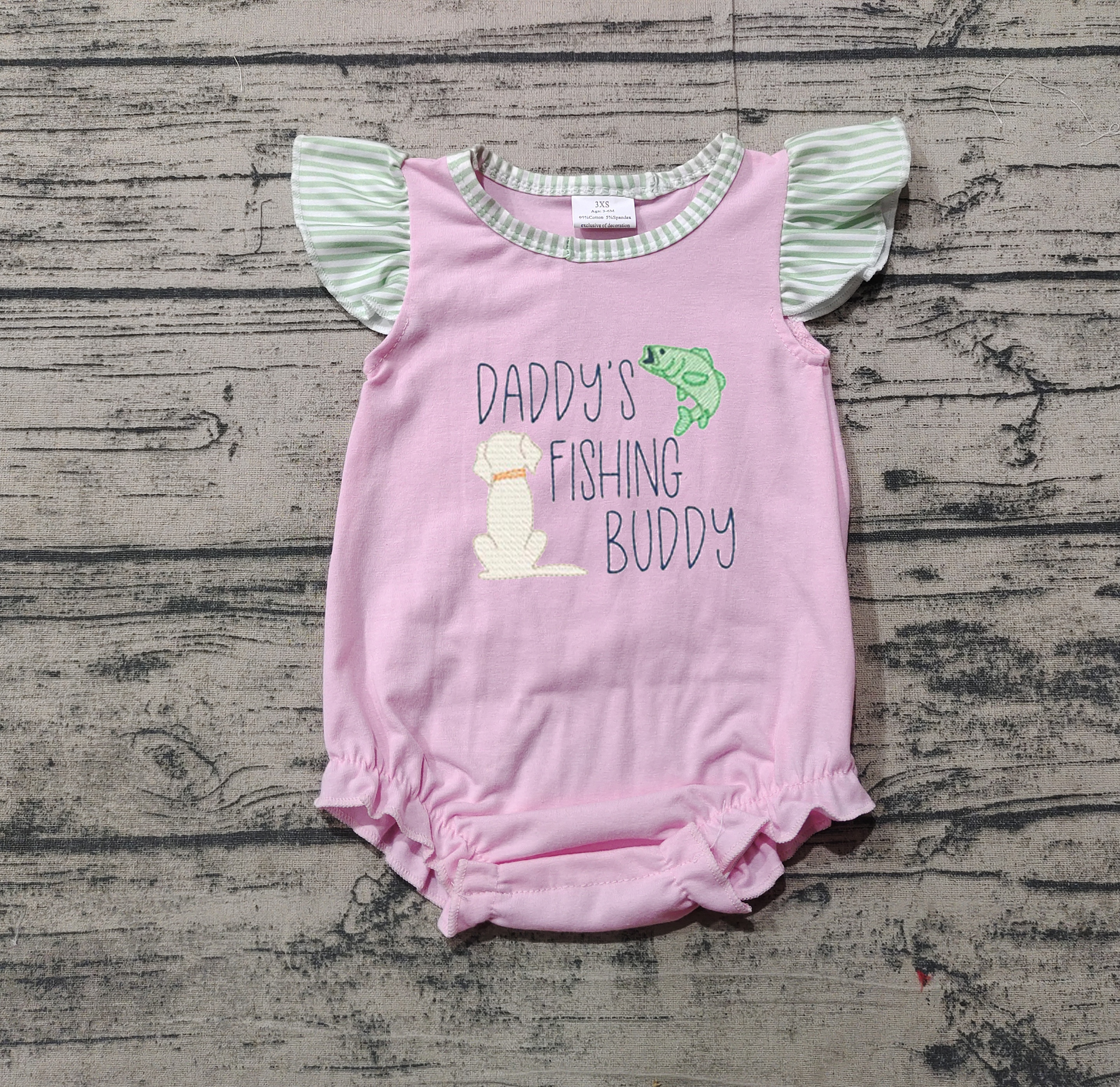 SR2337 pre-order baby girl clothes fishing toddler girl summer embroidery bubble-real pic 2024.12.17 