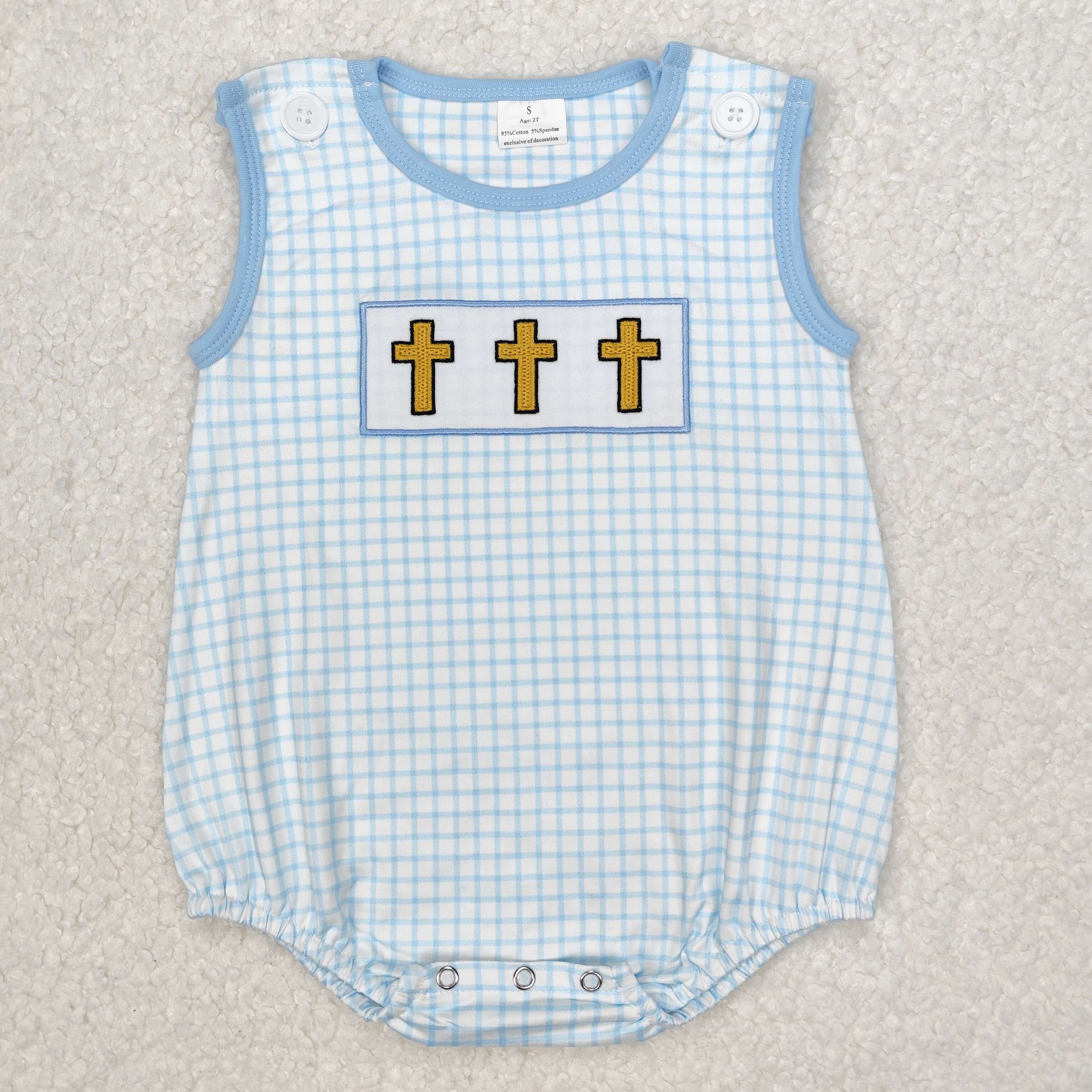 SR2505 RTS baby boy clothes cross boy easter summer bubble