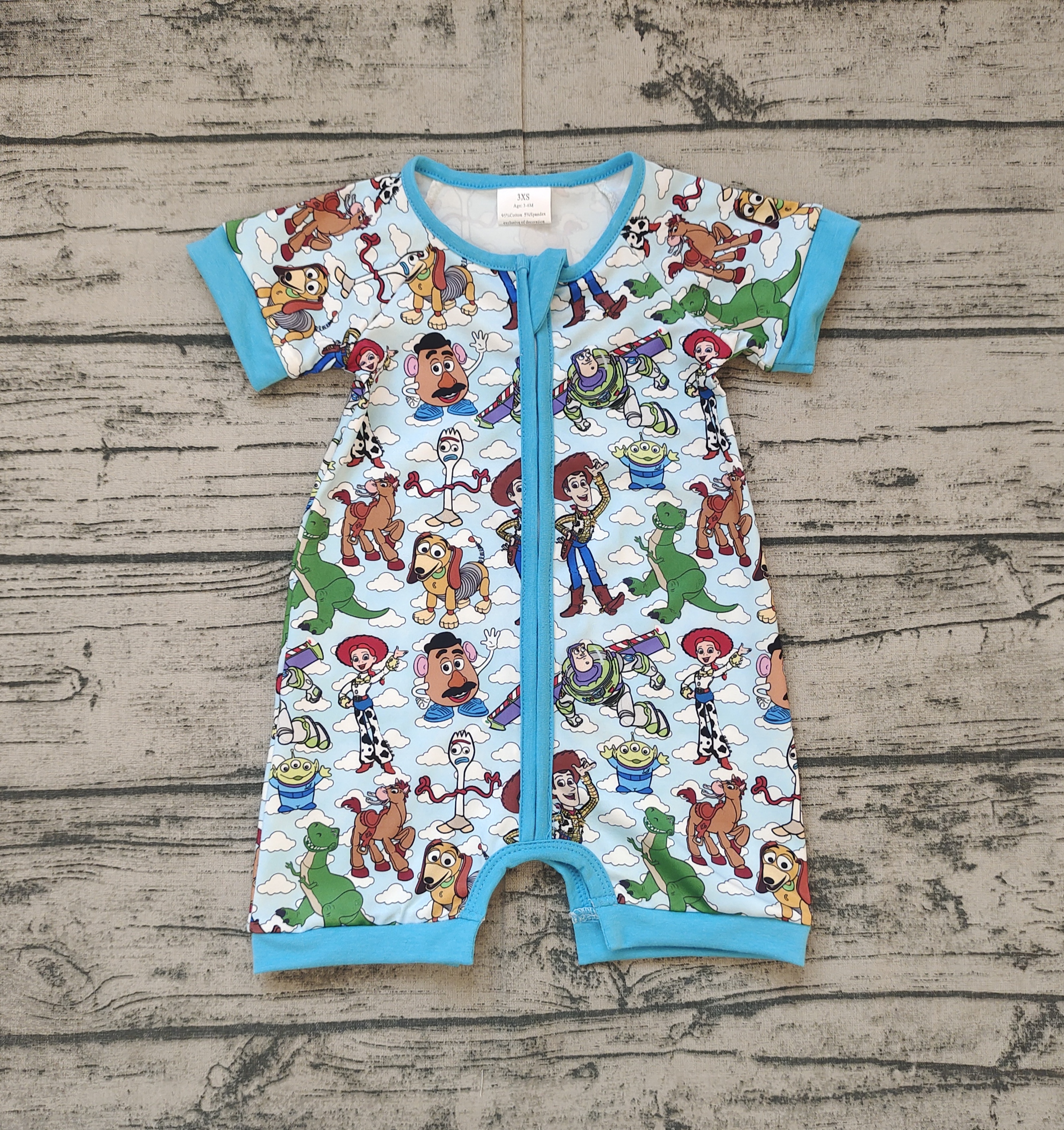 SR2580 pre-order baby boy clothes dino boy summer romper-real pic 2025.1.10 