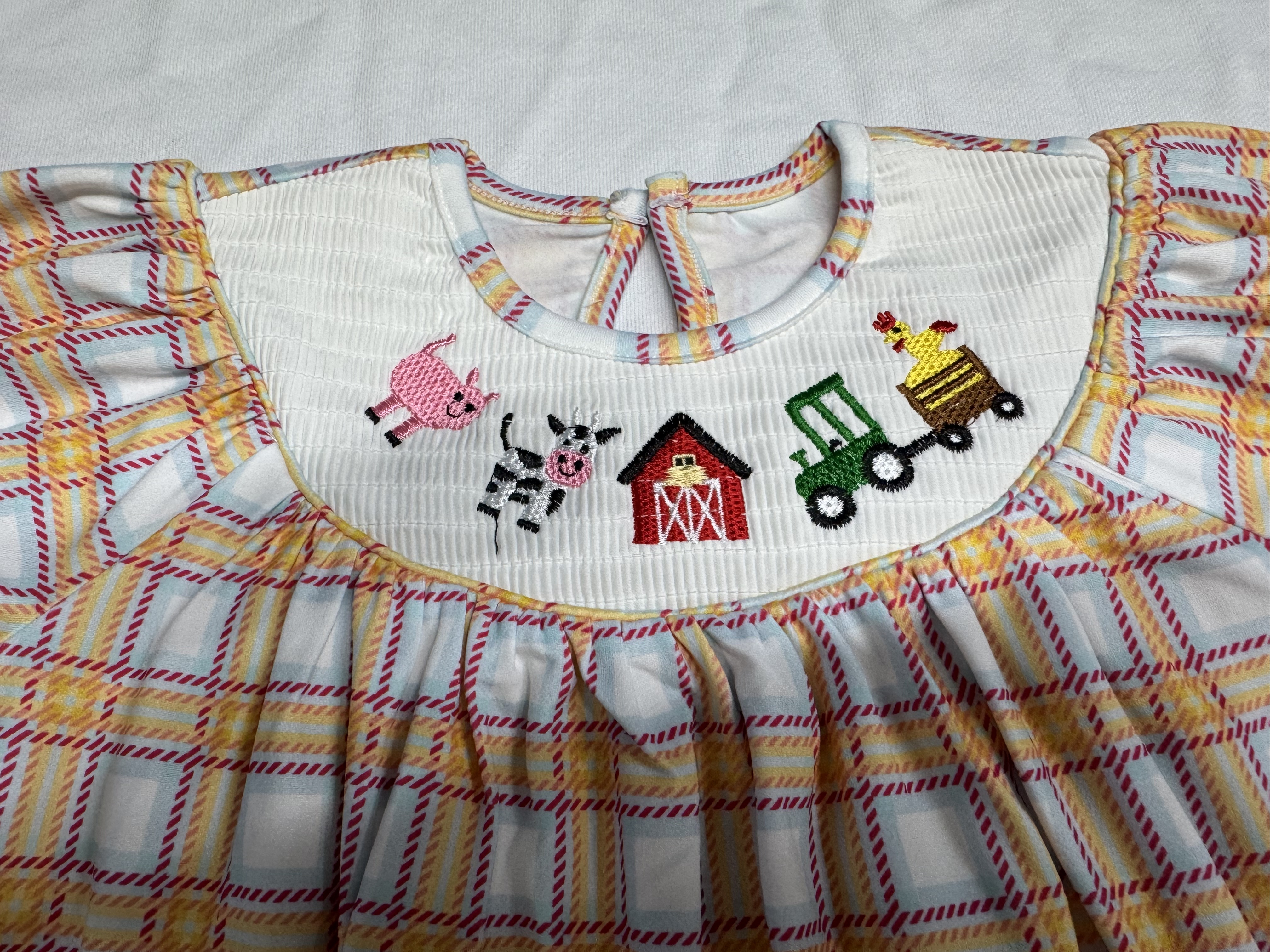 SR2982 pre-order baby girl clothes smock animal girl summer bubble-real pic 2025.5.16 