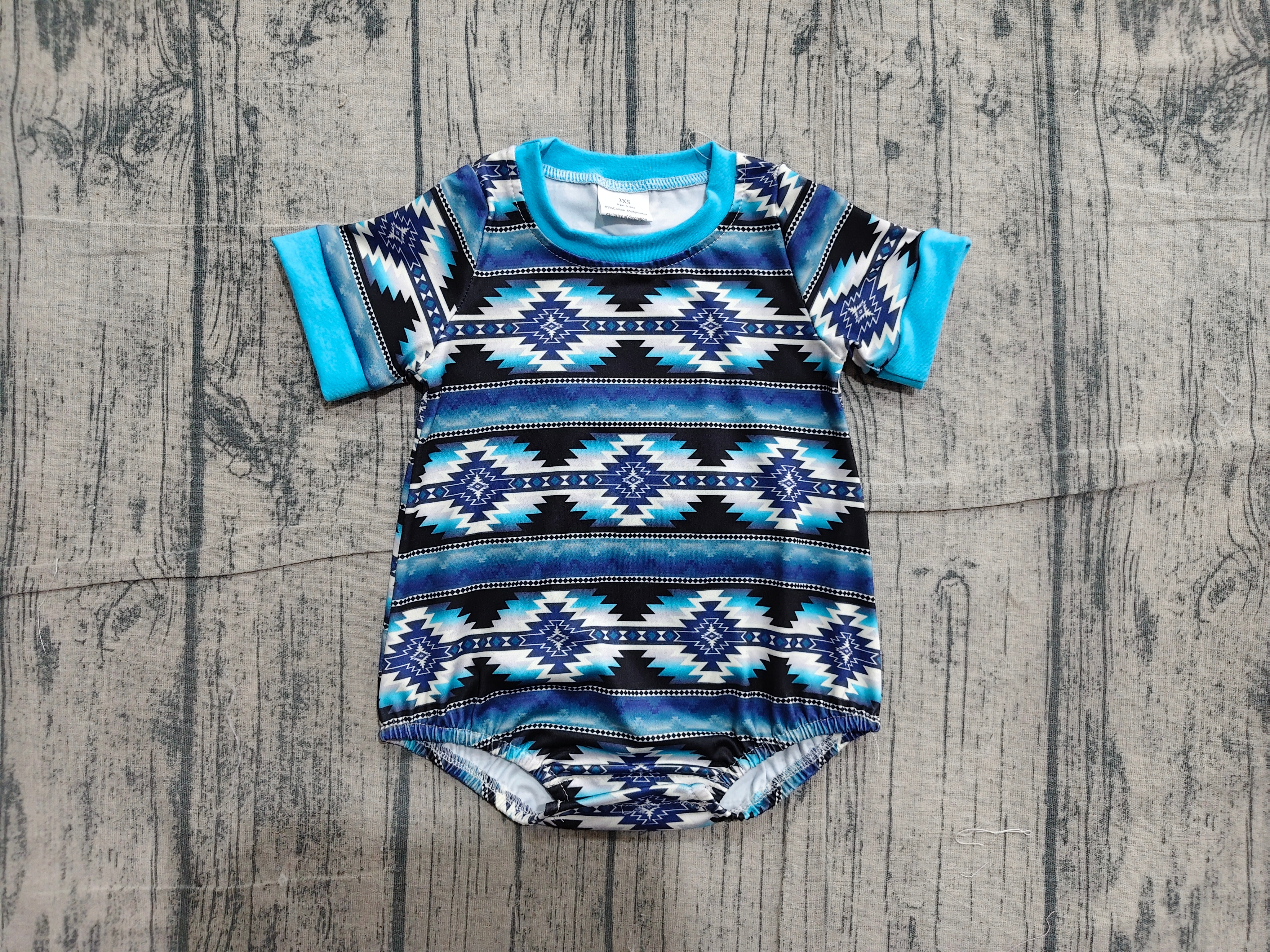 SR3709 pre-order baby boy clothes aztec print boy summer bubble-real pic 2026.4.23 