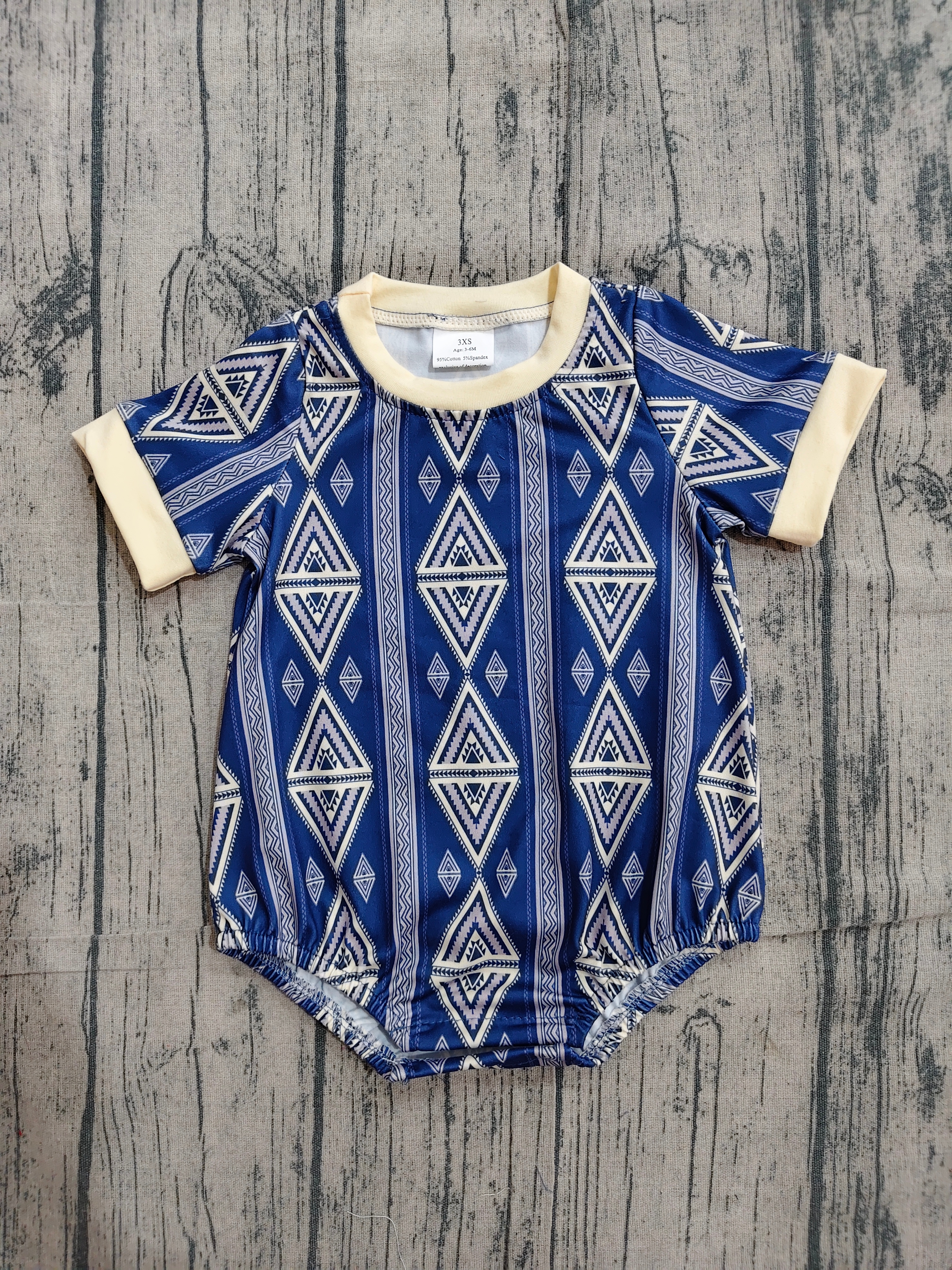 SR3713 pre-order baby boy clothes aztec print boy summer bubble-real pic 2026.4.18 