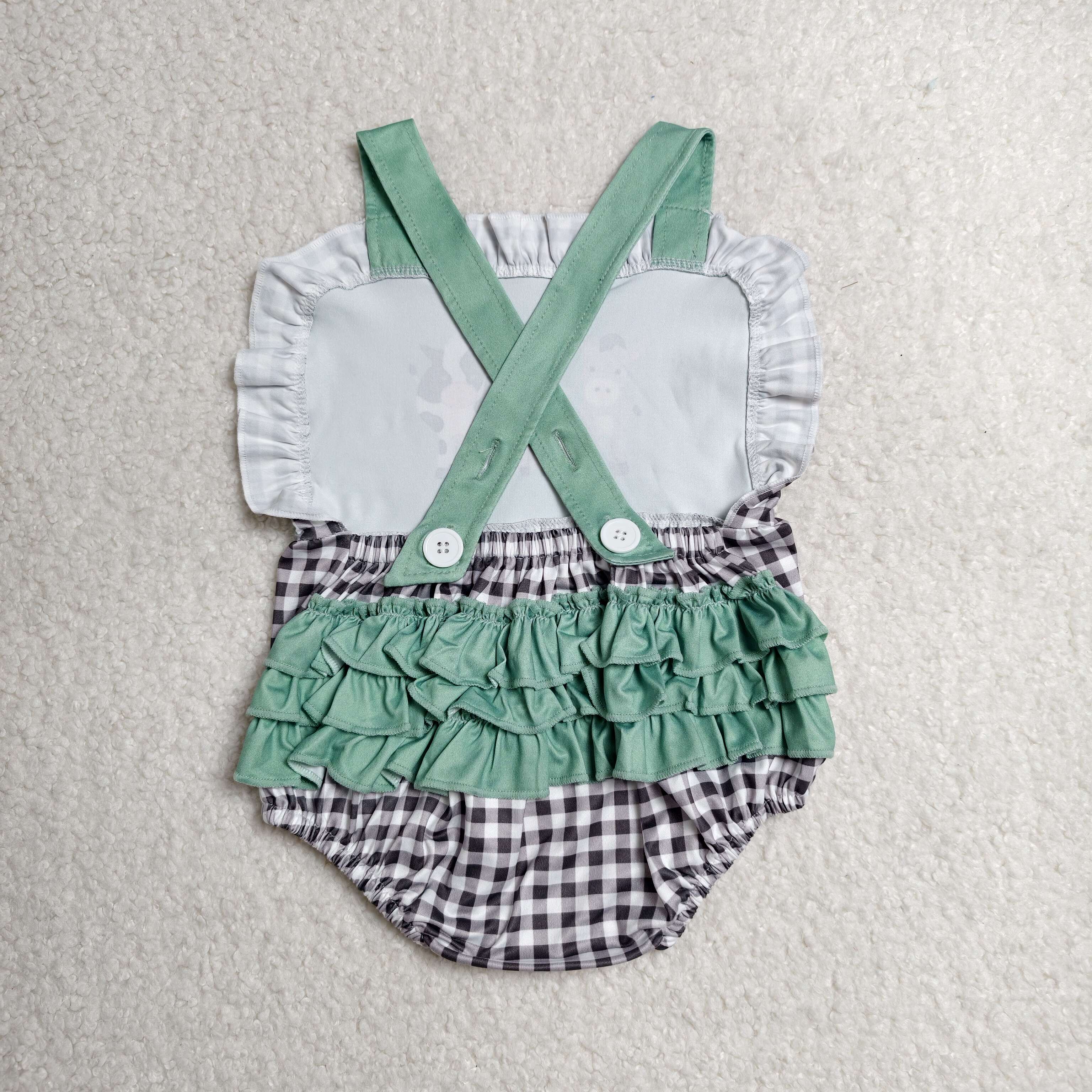 SR3866 RTS baby girl clothes farm animal toddler girl summer bubble 