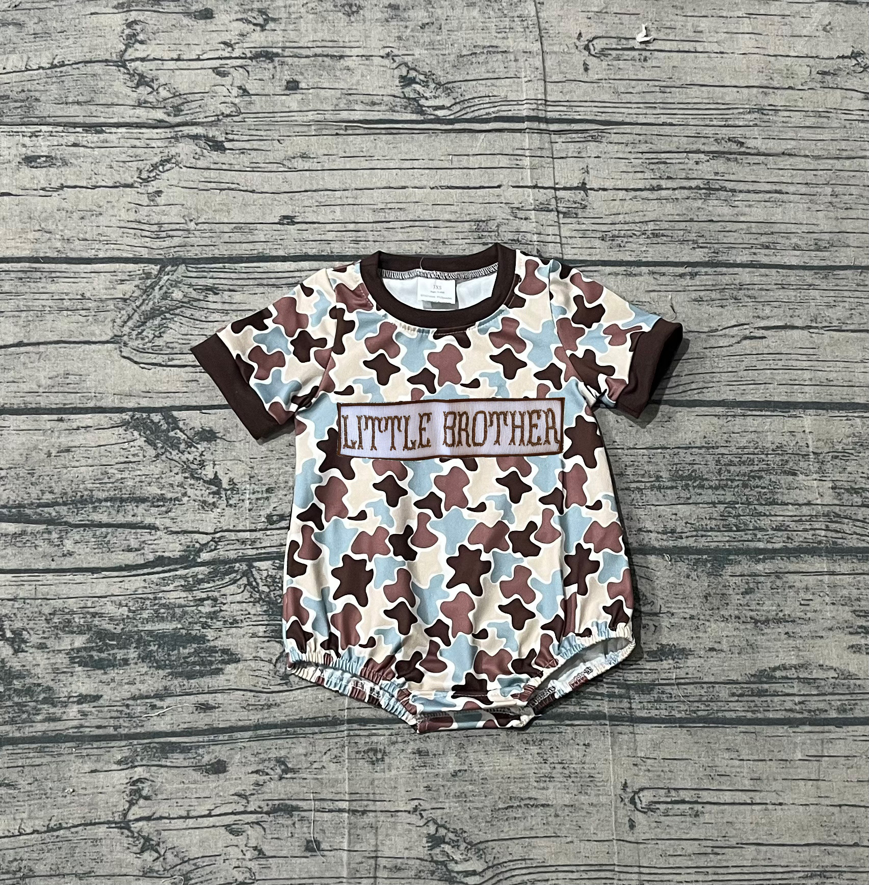 SR3986 pre-order baby boy clothes  little brother print toddler boy  summer embroidery bubble-real pic 2026.3.5 