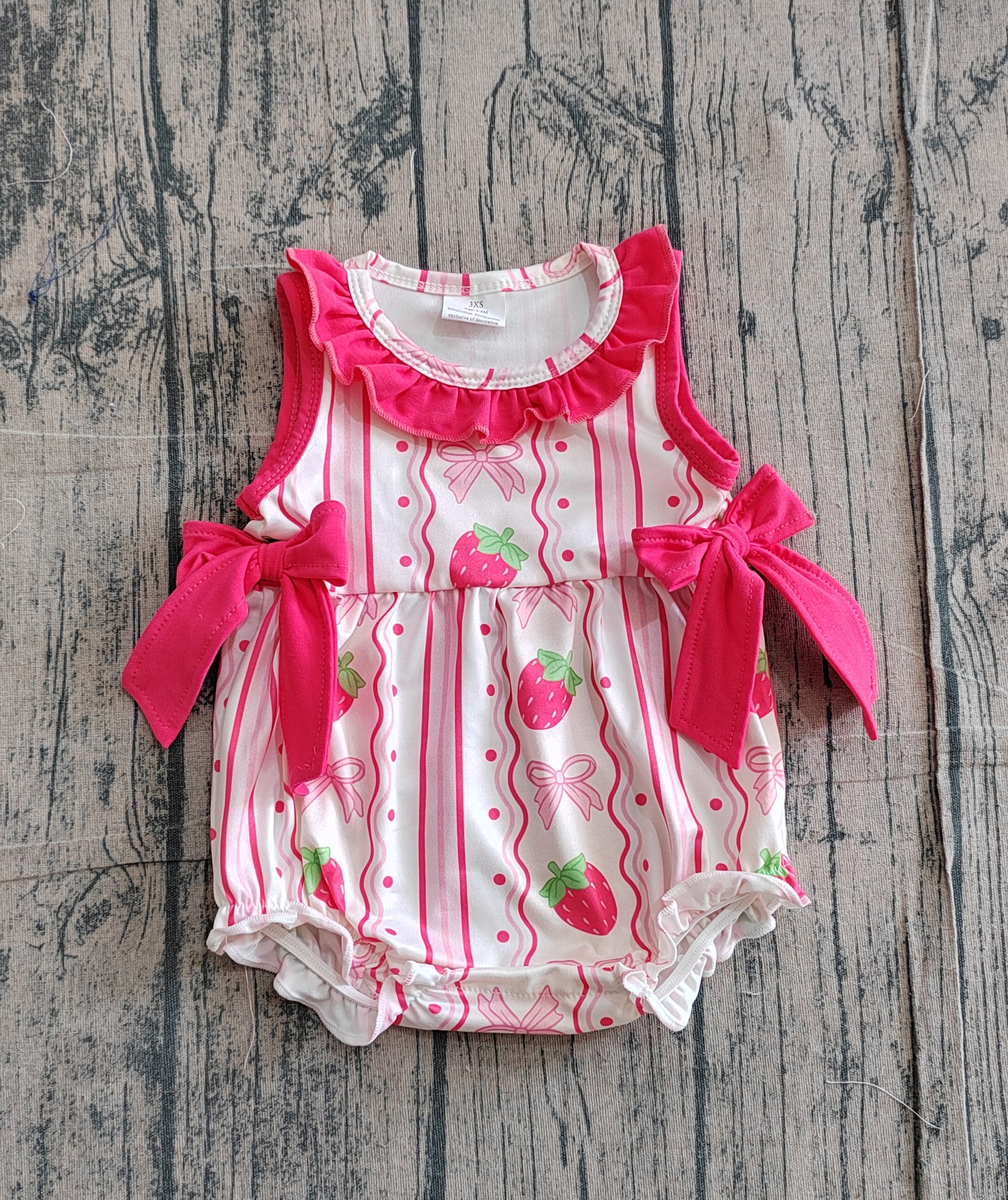 SR4011 pre-order baby girl clothes strawberry print toddler girl summer bubble-real pic 2026.3.11 