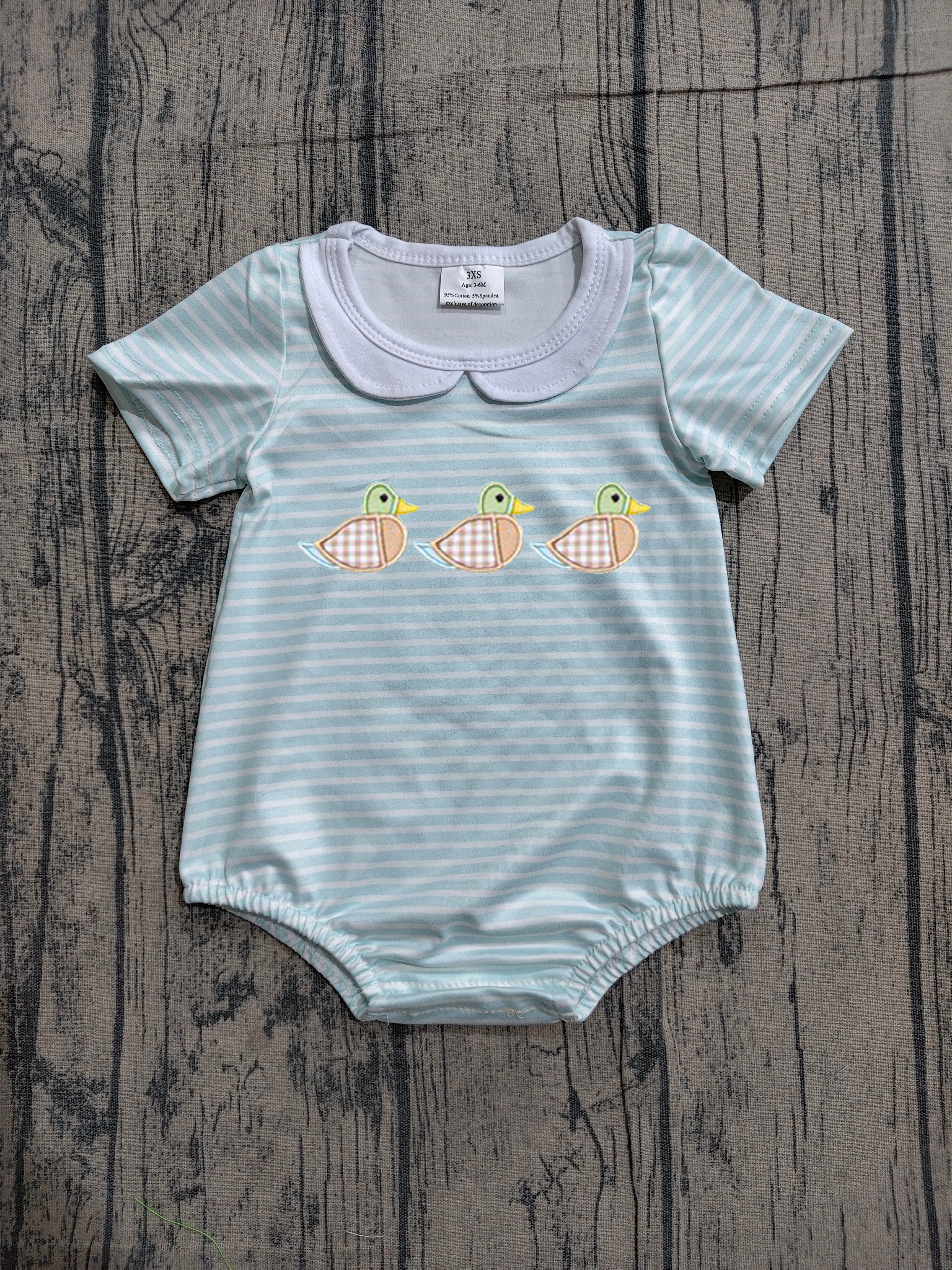 SR4081 pre-order baby boy clothes mallard print toddler boy summer embroidery bubble-real pic 2026.3.23 