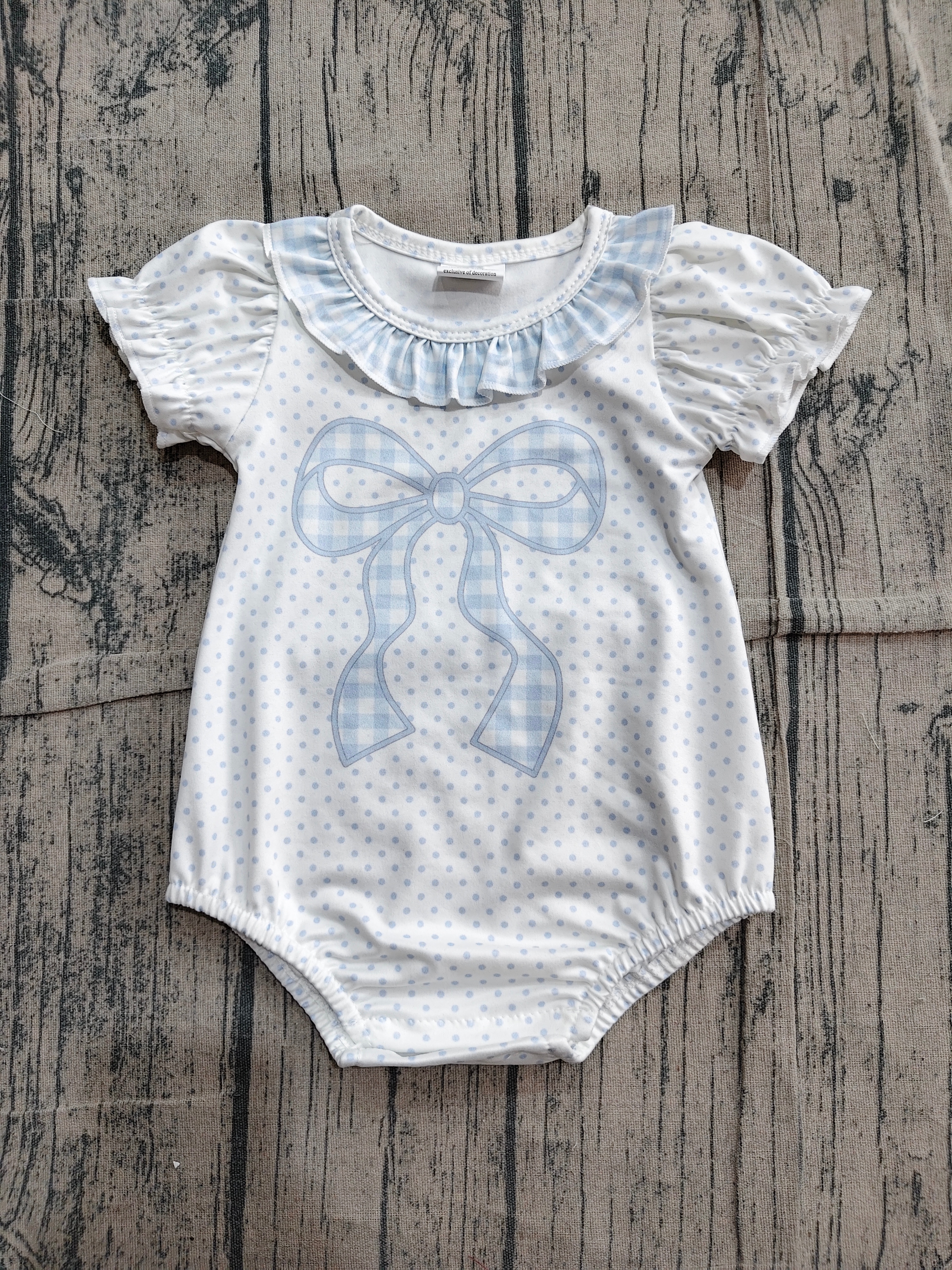 SR4089 pre-order baby girl clothes bows print toddler girl summer bubble-real pic 2026.4.25 