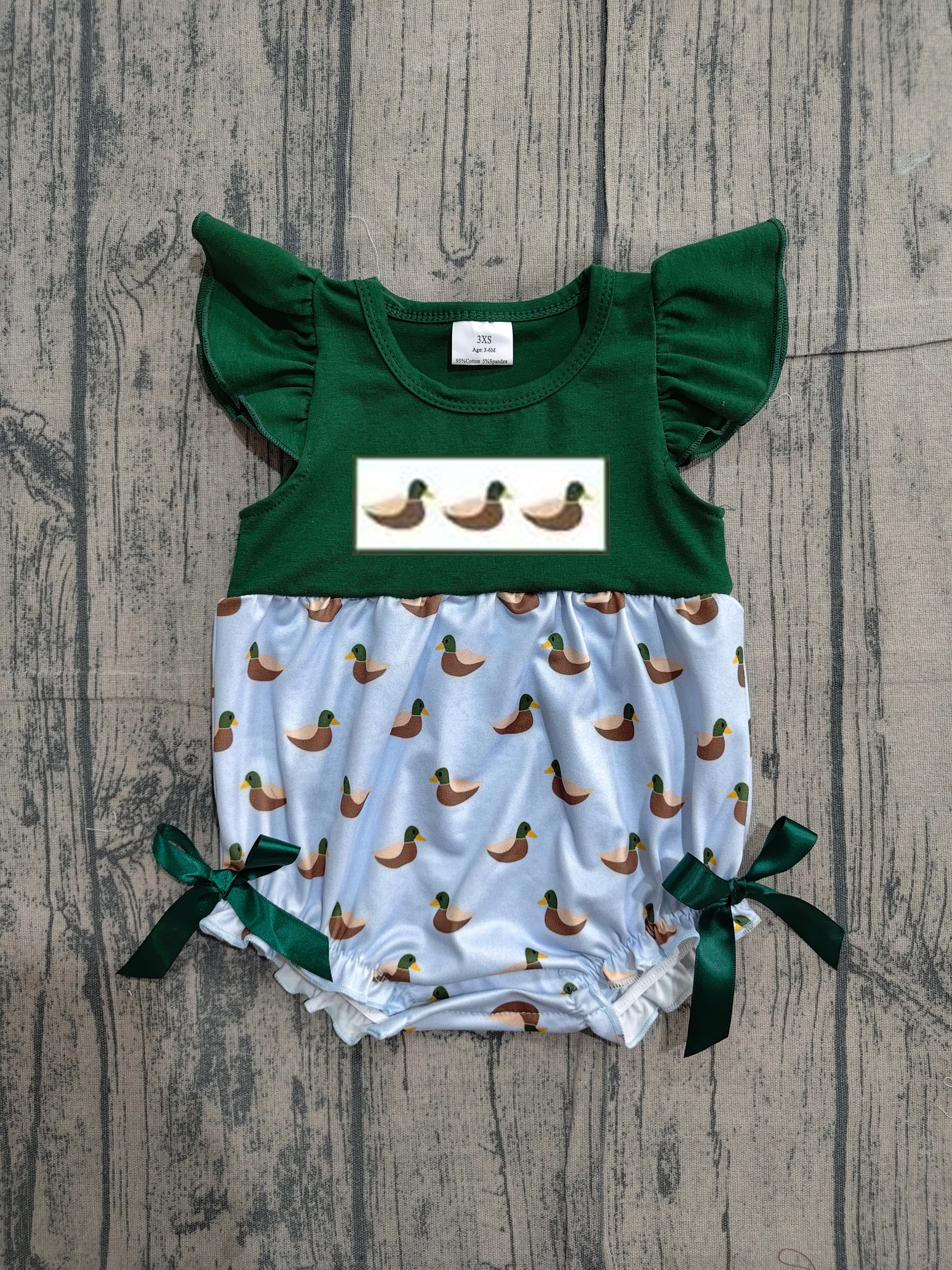 SR4091 pre-order baby girl clothes mallard print toddler girl summer embroidery bubble-real pic 2026.3.26 