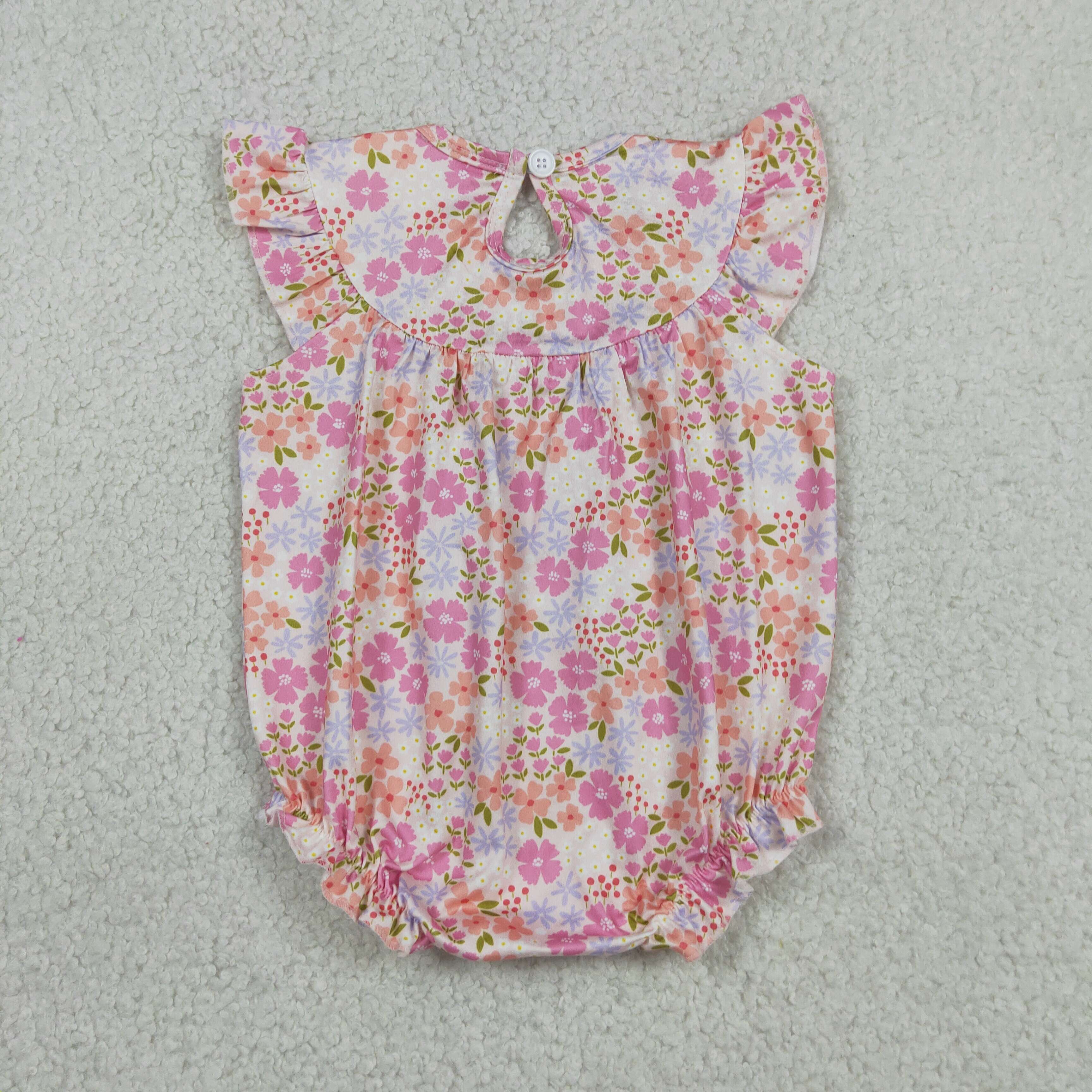 SR4142 RTS baby clothes love dad smock toddler girl summer bubble 