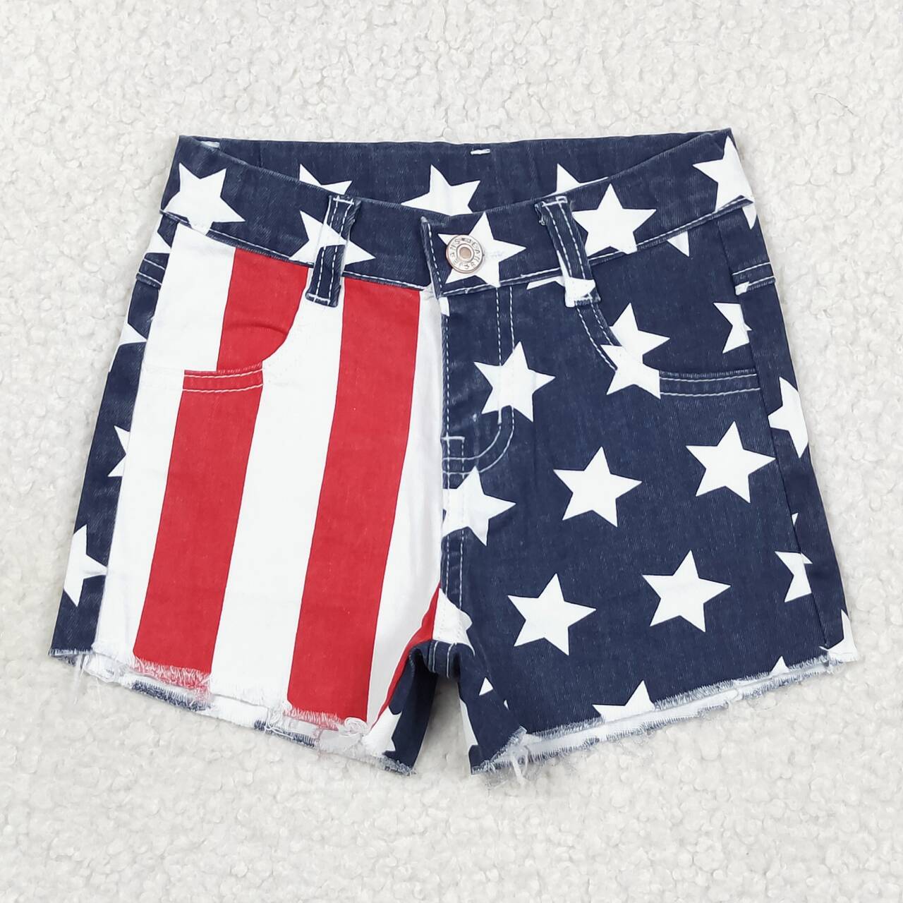 SS0168 RTS baby girl clothes 4th of July patriotic summer shorts