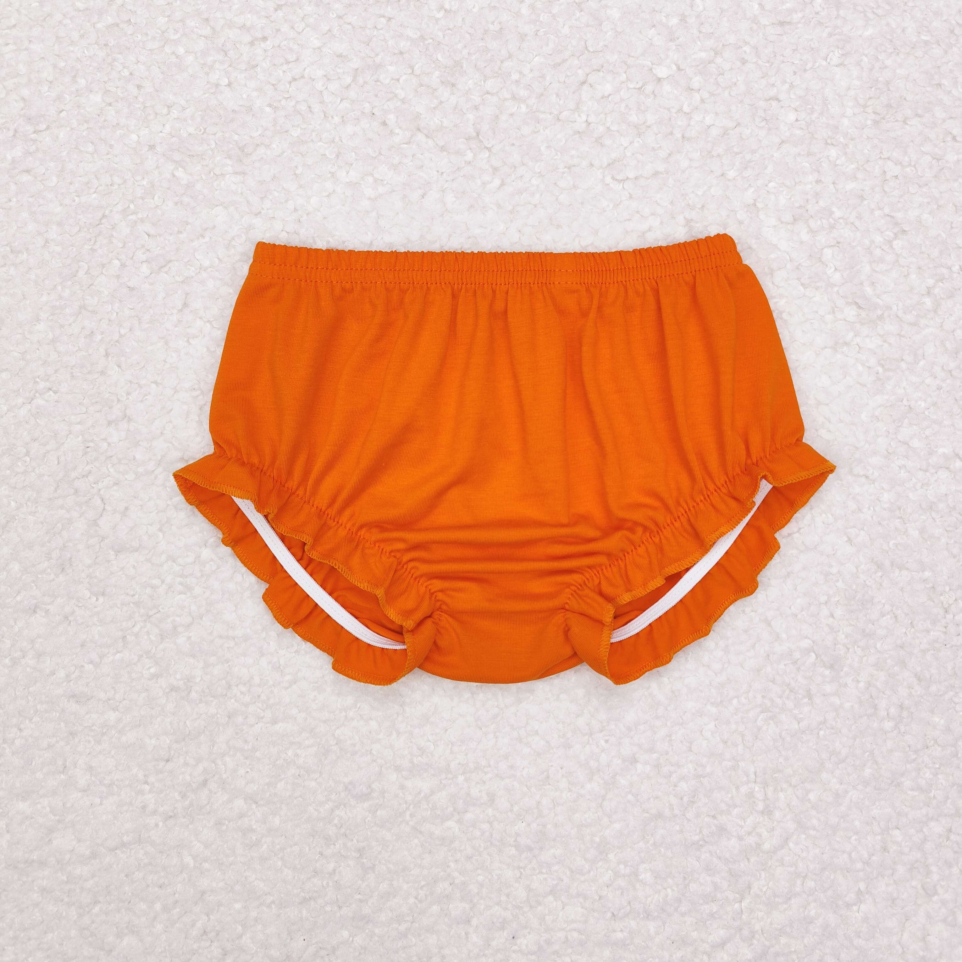 SS0368 RTS toddler clothes orange girl summer bummies shorts