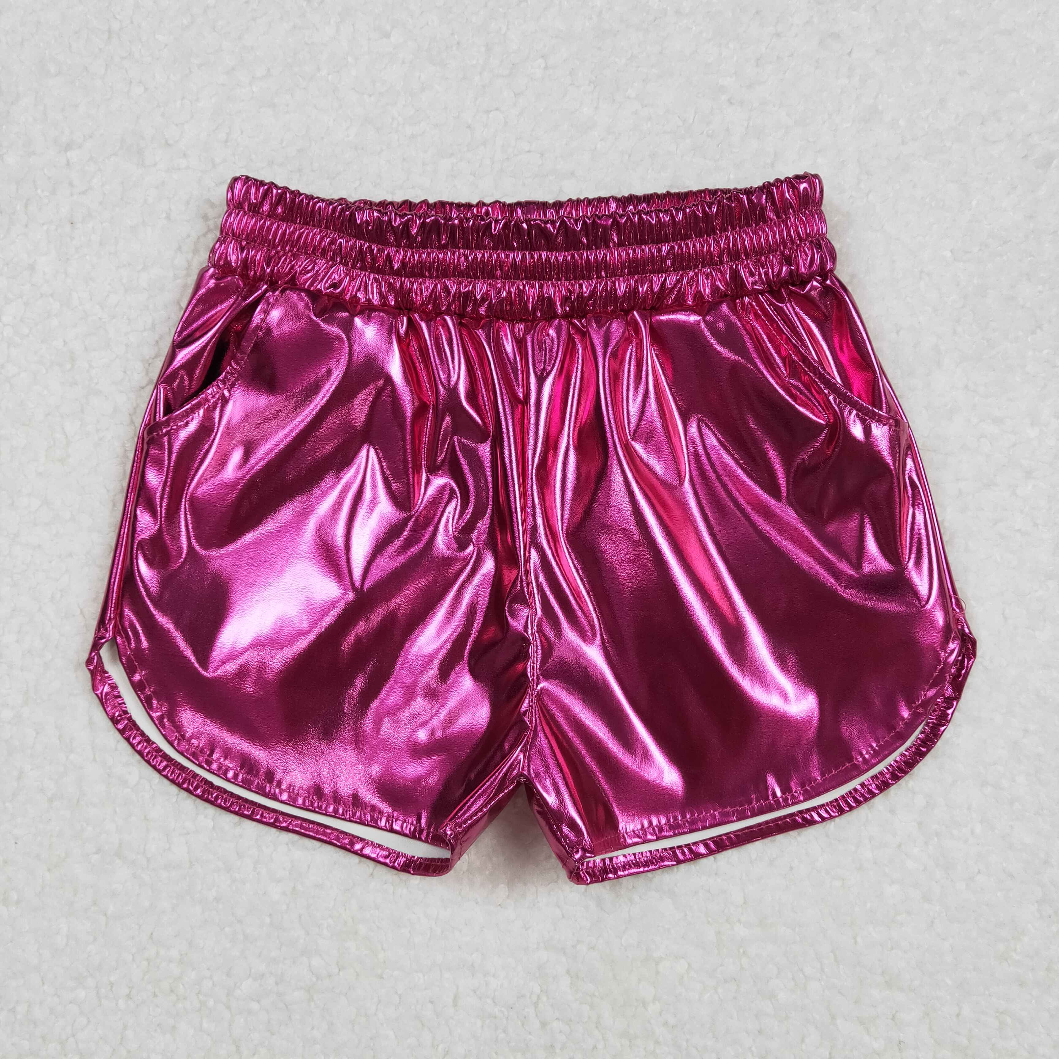 RTS baby girl clothes colorful leather matching girl summer shorts