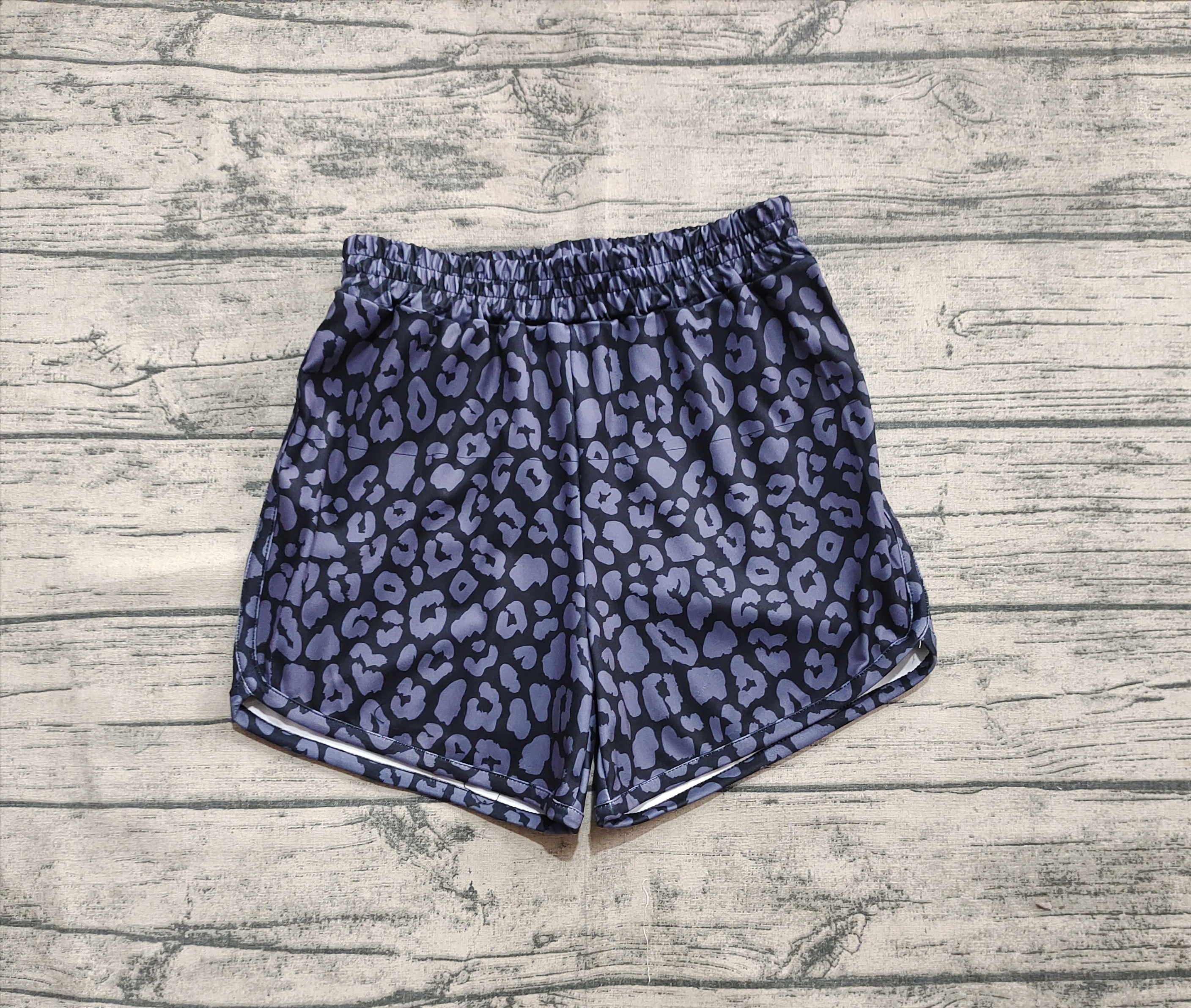 SS0471 pre-order adult clothes black leopard print adult women summer yoga shorts-real pic 2025.3.15 