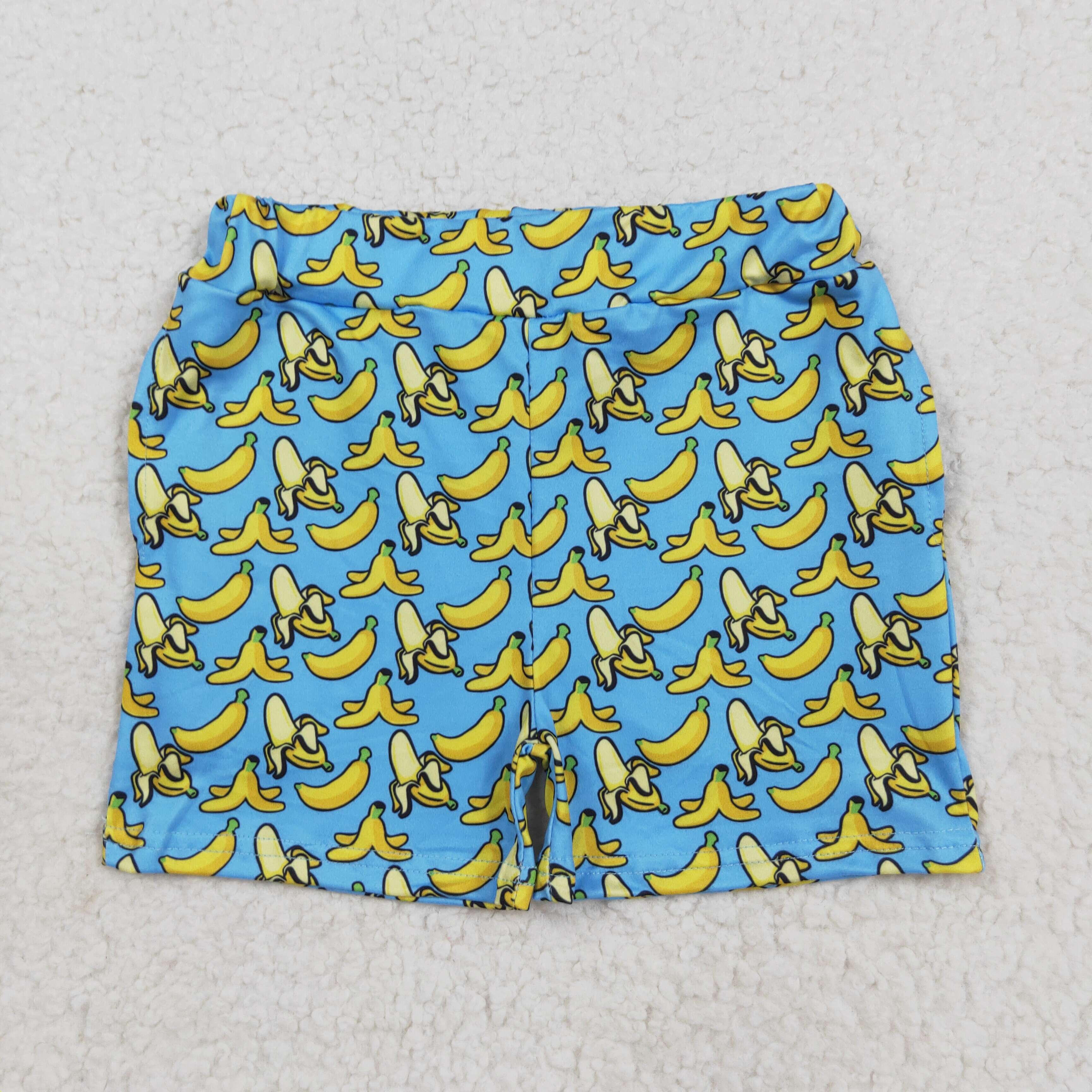 SS0634 RTS boy clothes banana print boy summer shorts 