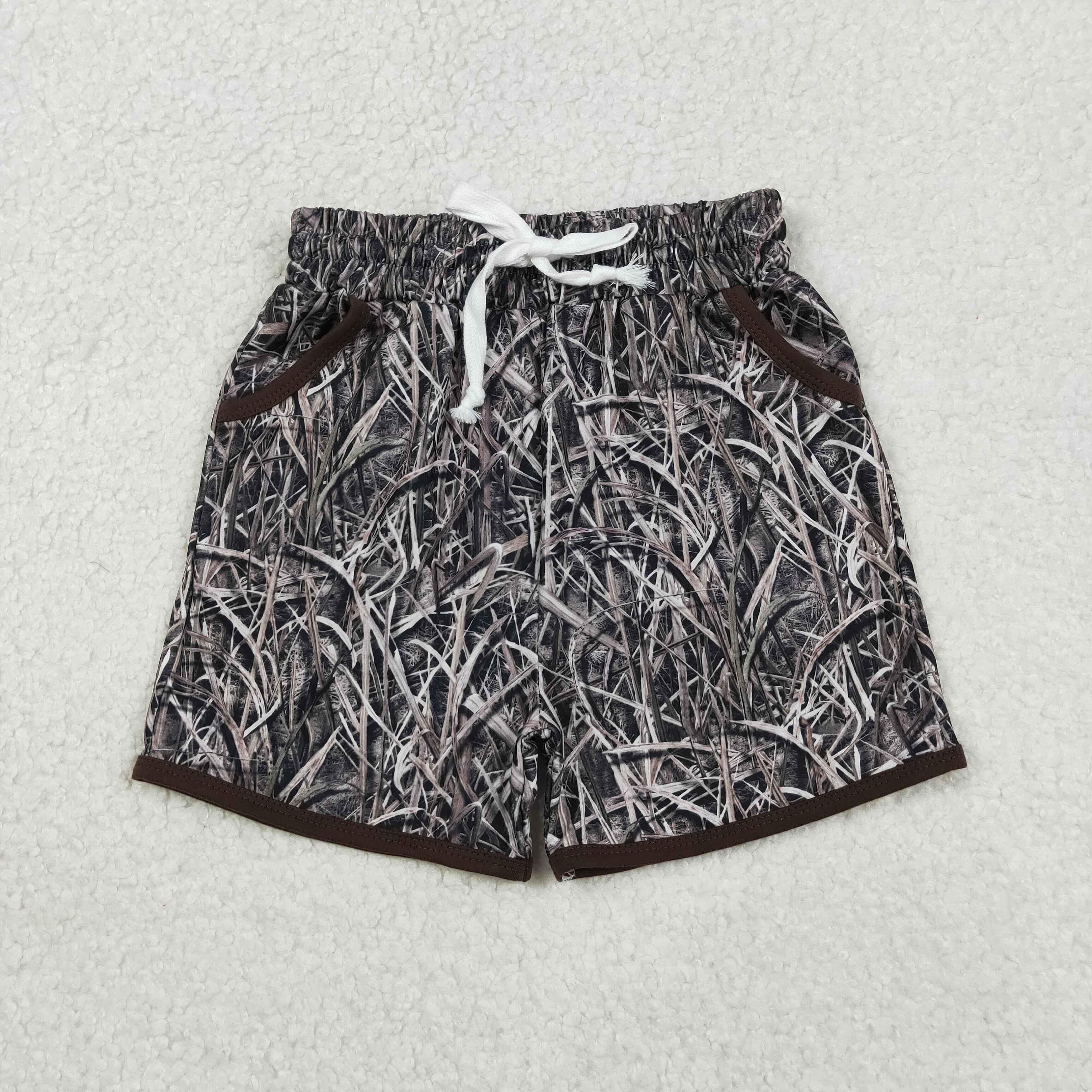 SS0674 RTS baby boy clothes hunting print boy summer shorts