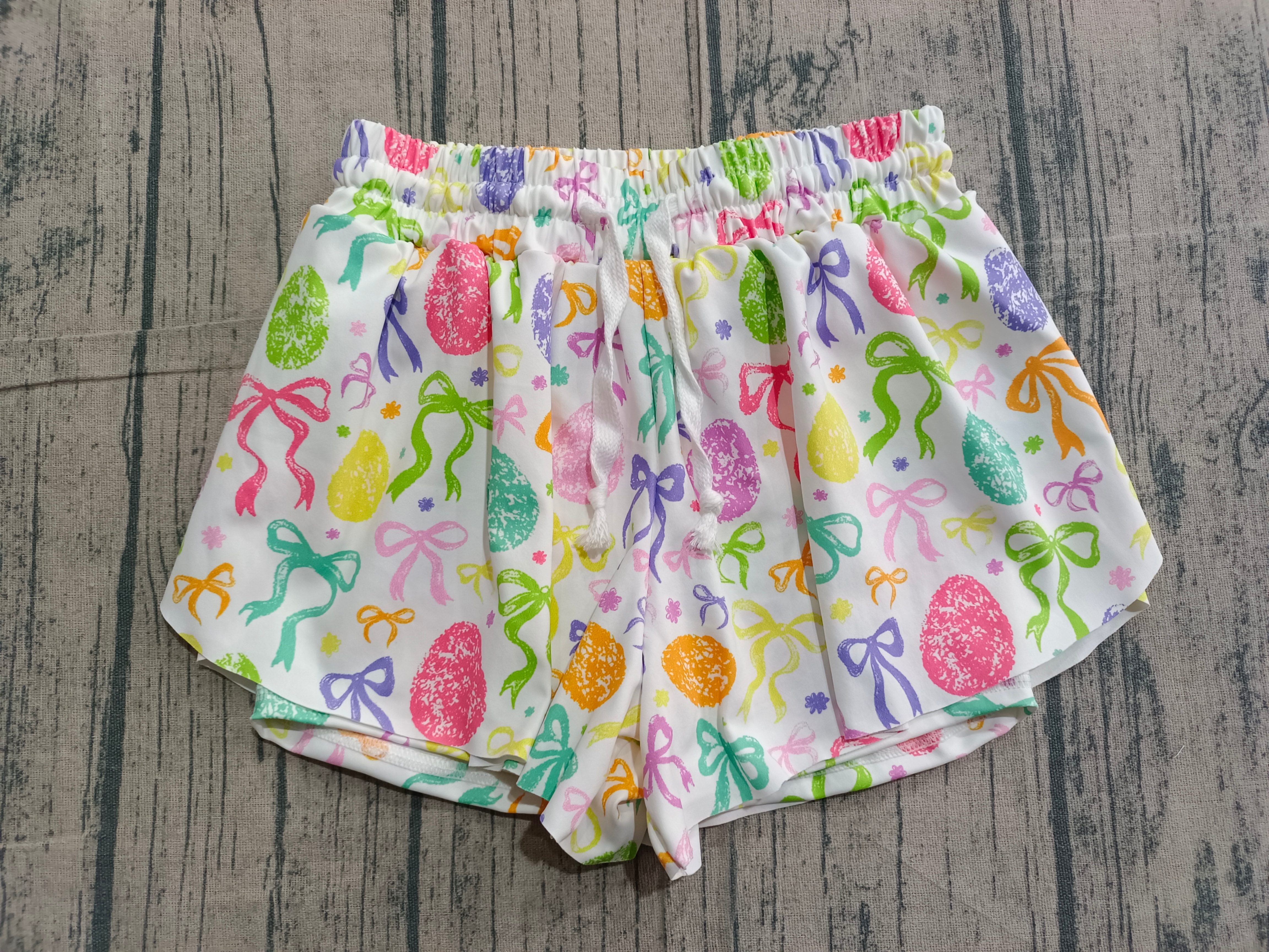 SS0822 pre-order baby girl clothes easter egg print girl yoga summer shorts-real pic 2026.1.27 
