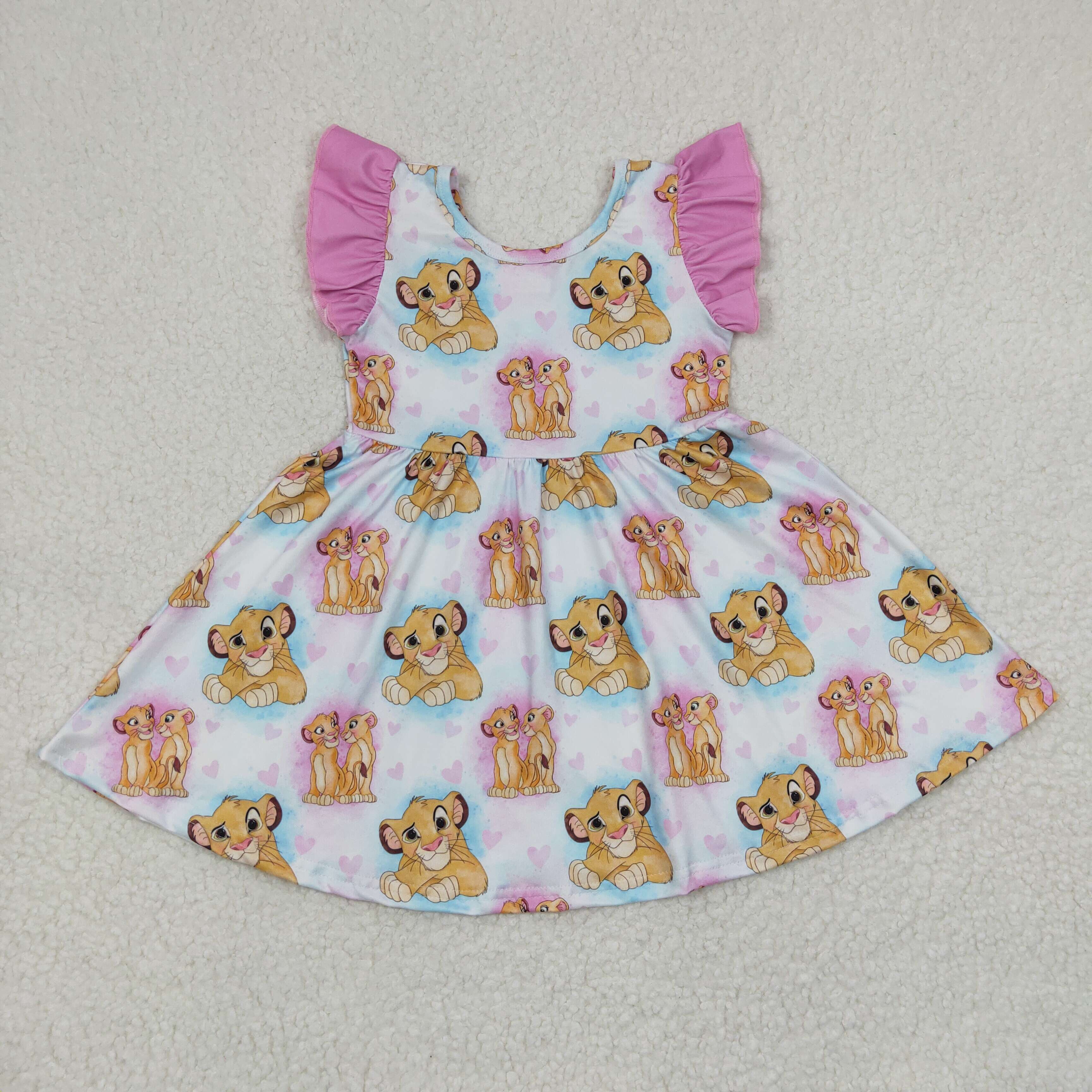 GSD0220 baby girl clothes lion summer dress twirl dress-promotion 2024.12.21 $5.5