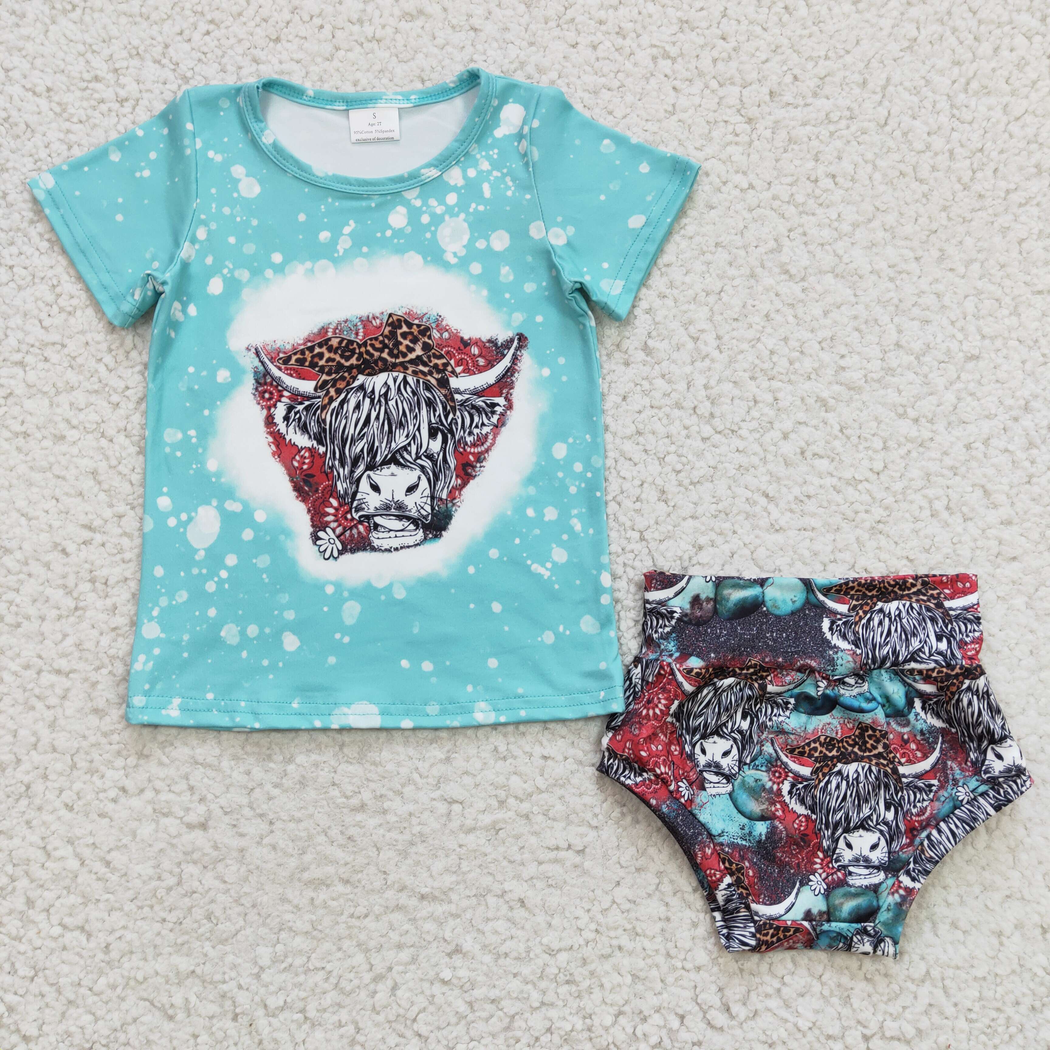 GBO0070 baby girl clothes cow print summer bummies outfits-promotion 2025.7.19 $5.5